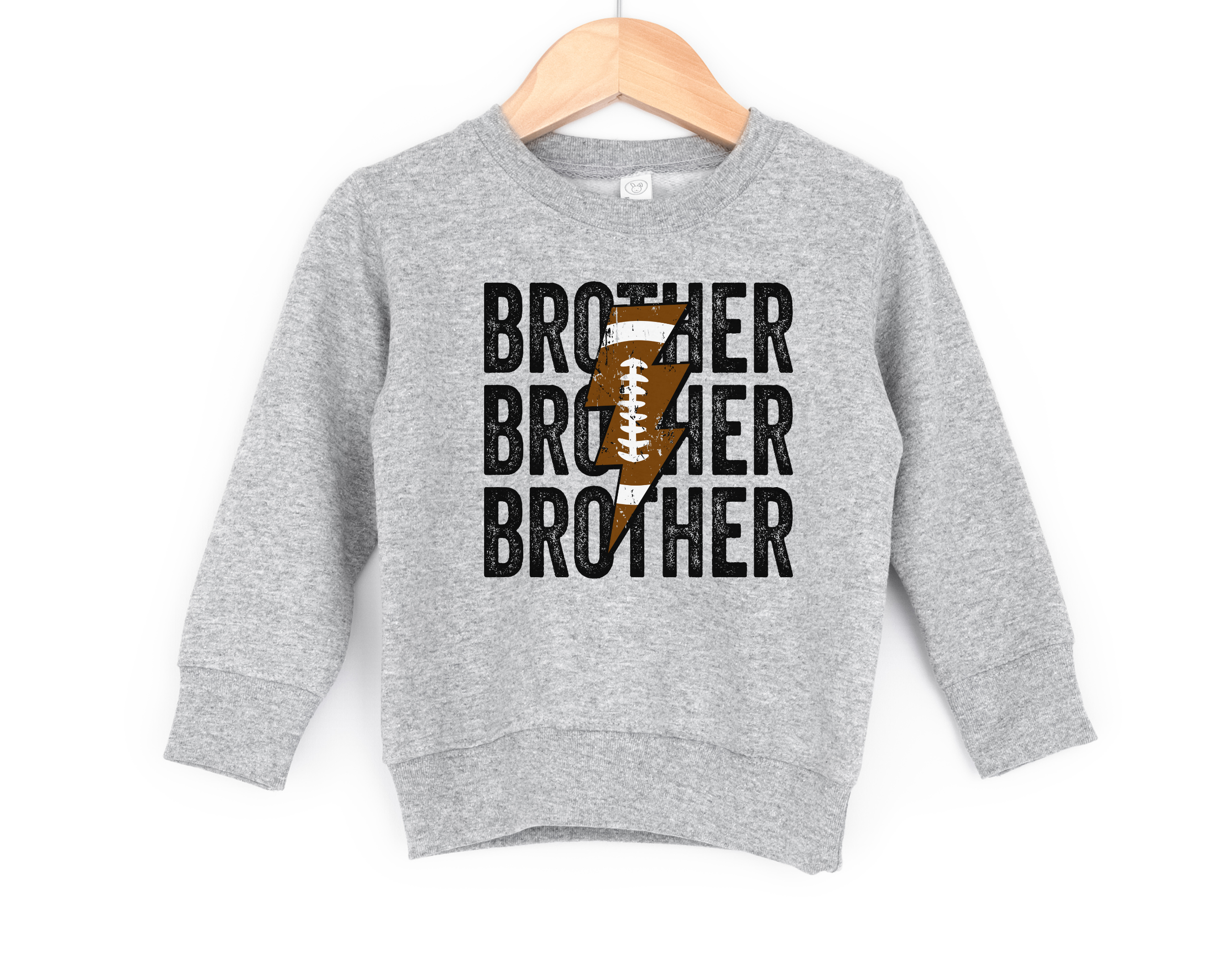 Football brother Stacked Sweatshirt | Kids + Toddlers