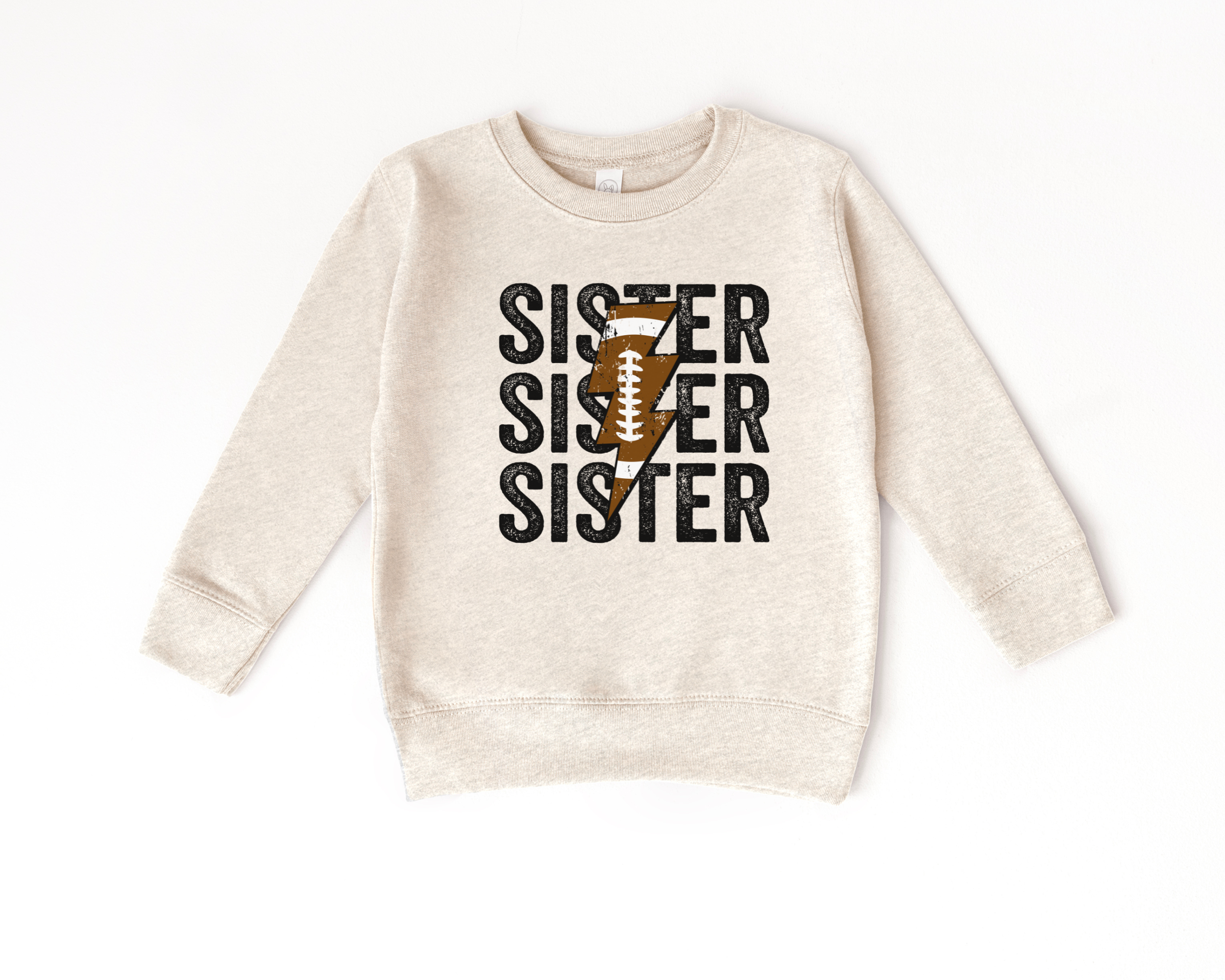 Football Sister Stacked Sweatshirt | Kids Football Shirt
