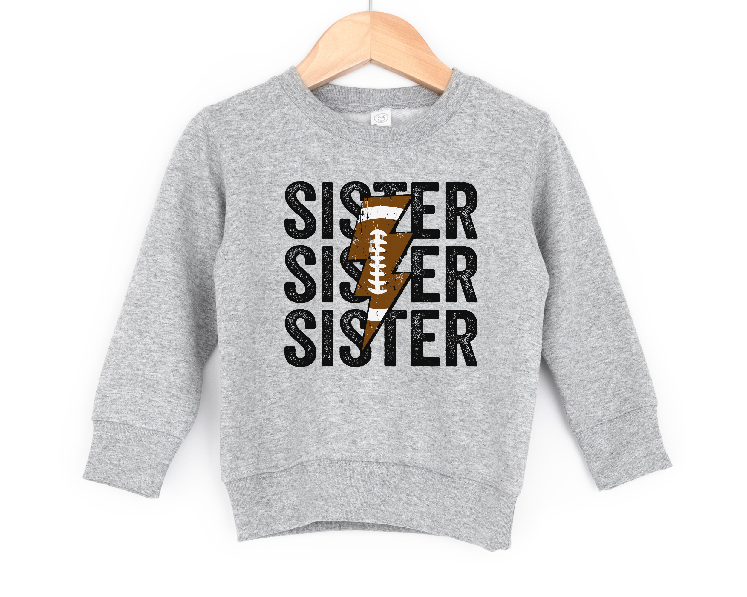 Football Sister Stacked Sweatshirt | Kids Football Shirt