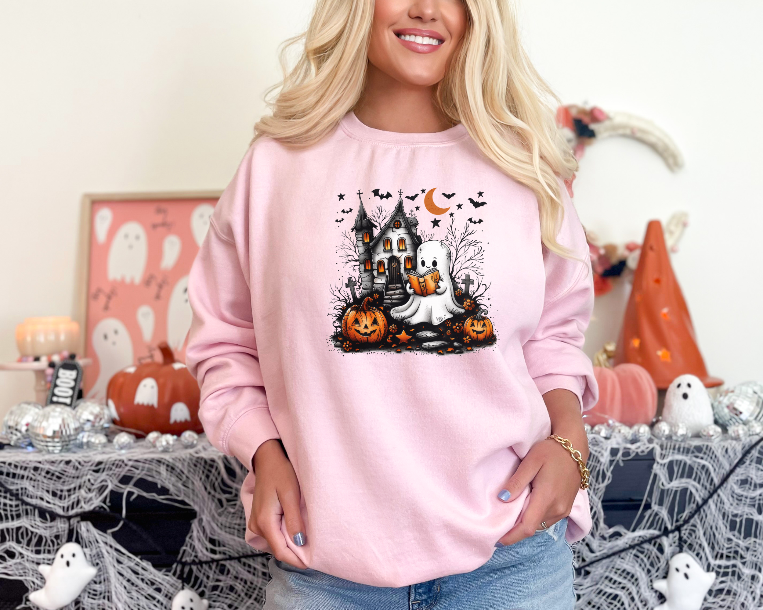 Ghost Book Sweatshirt | Halloween Bookish Sweatshirt