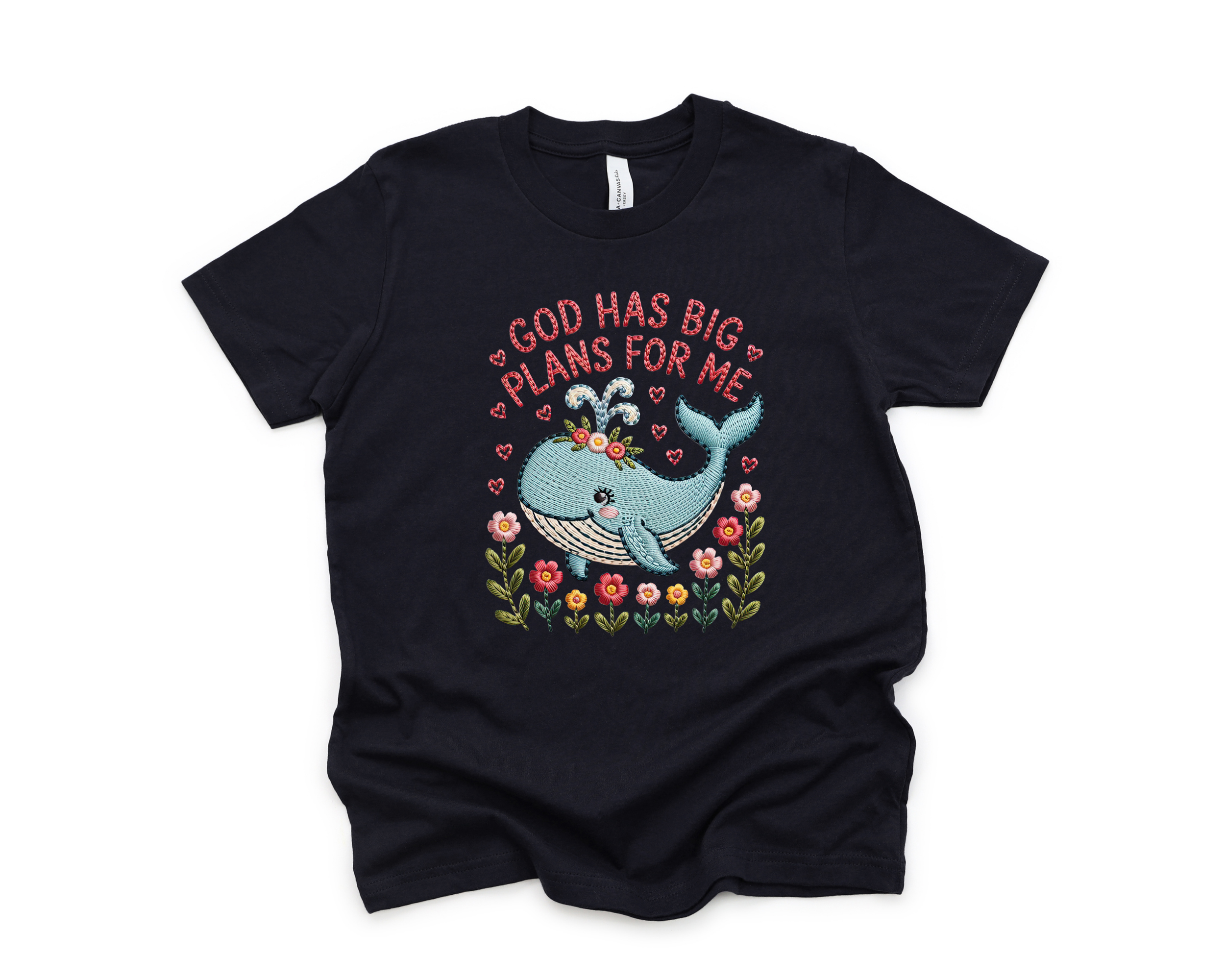 God Has Big Plans For Me Faux Embroidery T-Shirt | Christian Kids Shirt