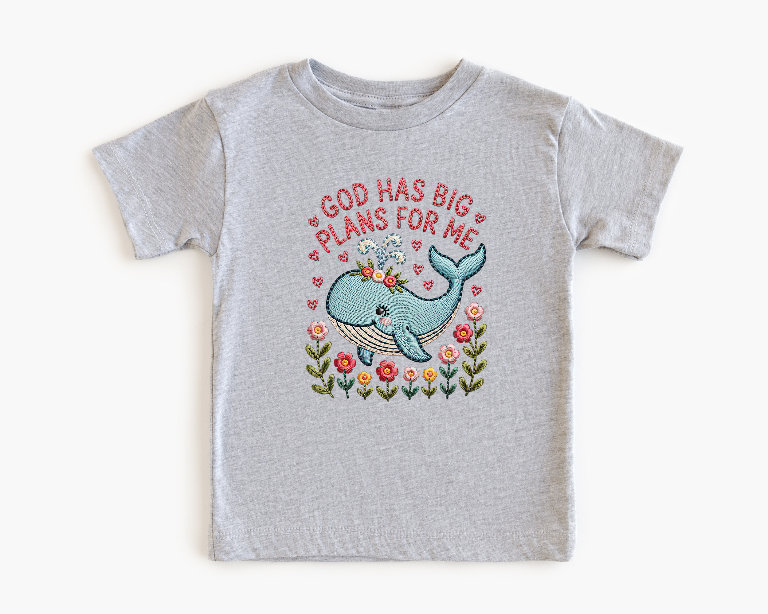 God Has Big Plans For Me Faux Embroidery T-Shirt | Christian Kids Shirt