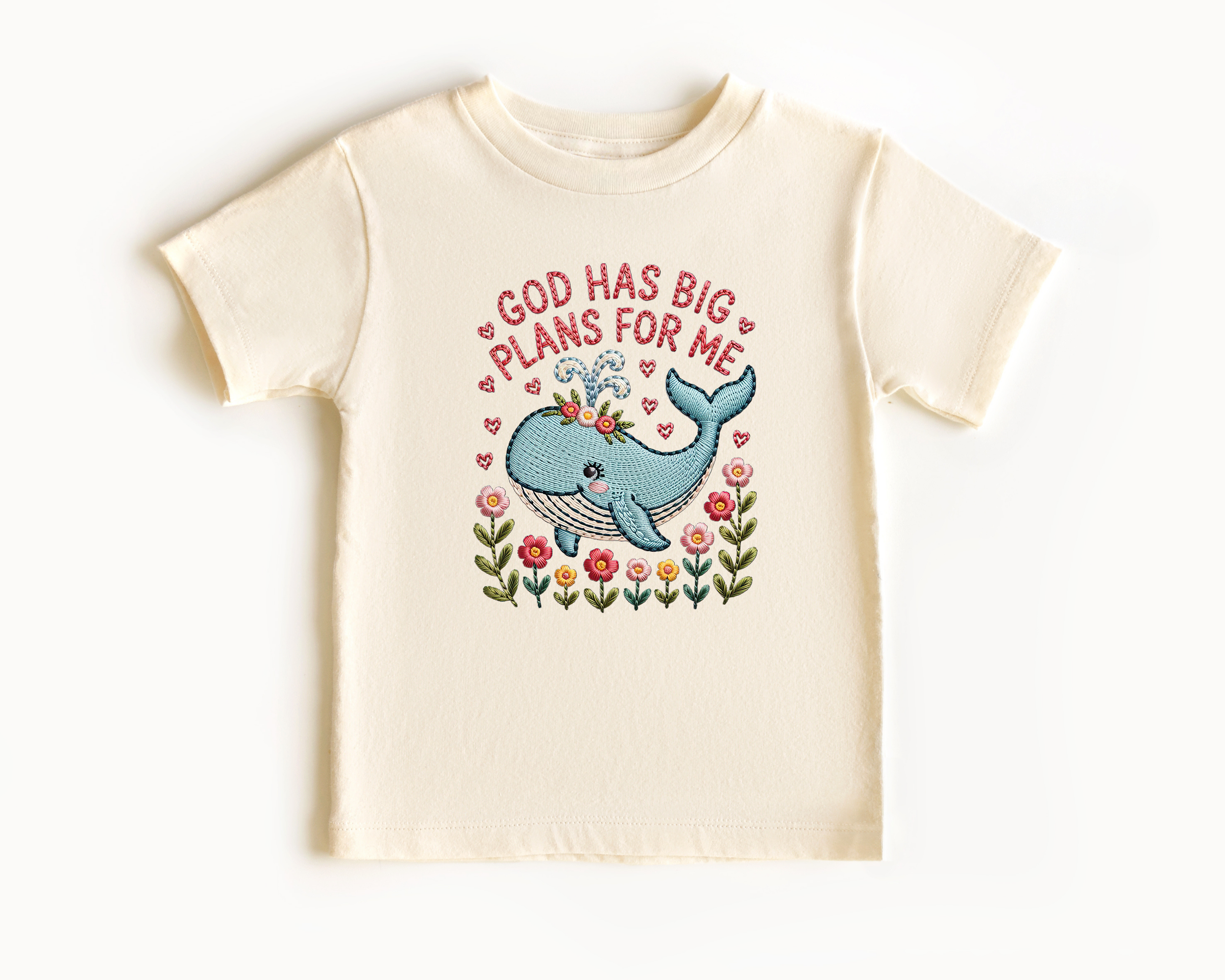 God Has Big Plans For Me Faux Embroidery T-Shirt | Christian Kids Shirt