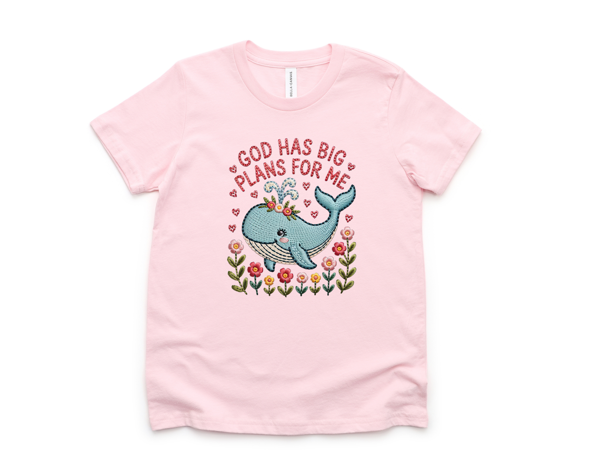 God Has Big Plans For Me Faux Embroidery T-Shirt | Christian Kids Shirt
