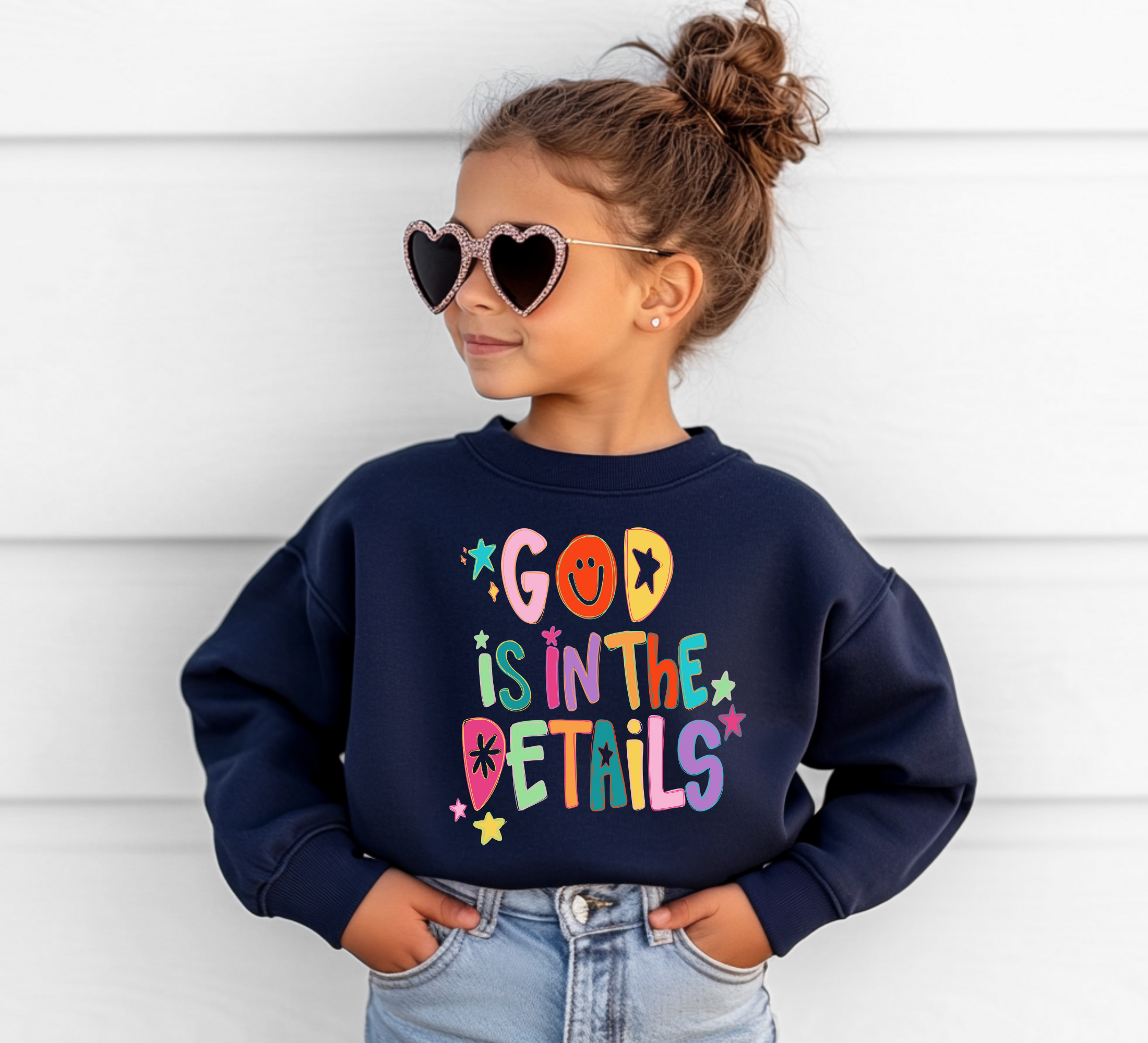 God Is In The Details Sweatshirt | Kids Christian Sweatshirt