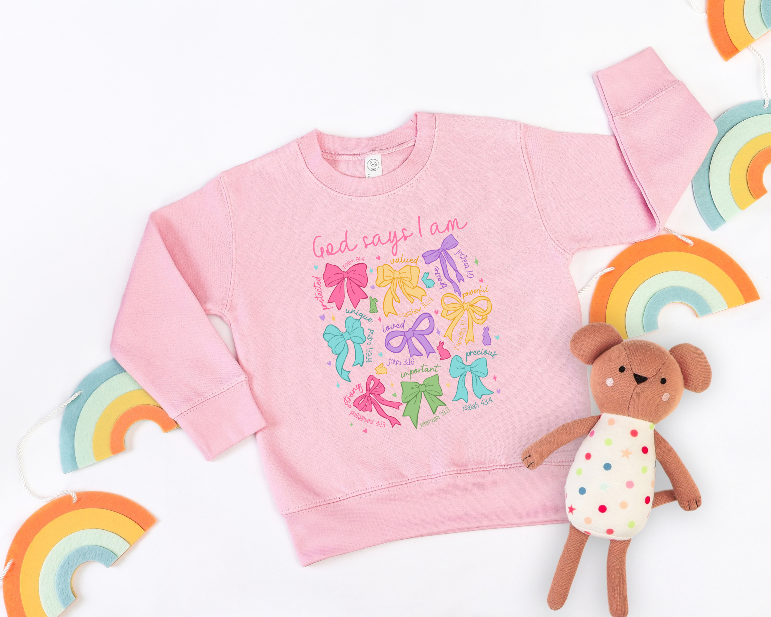 God Says I Am Sweatshirt | Girls Christian Sweatshirt