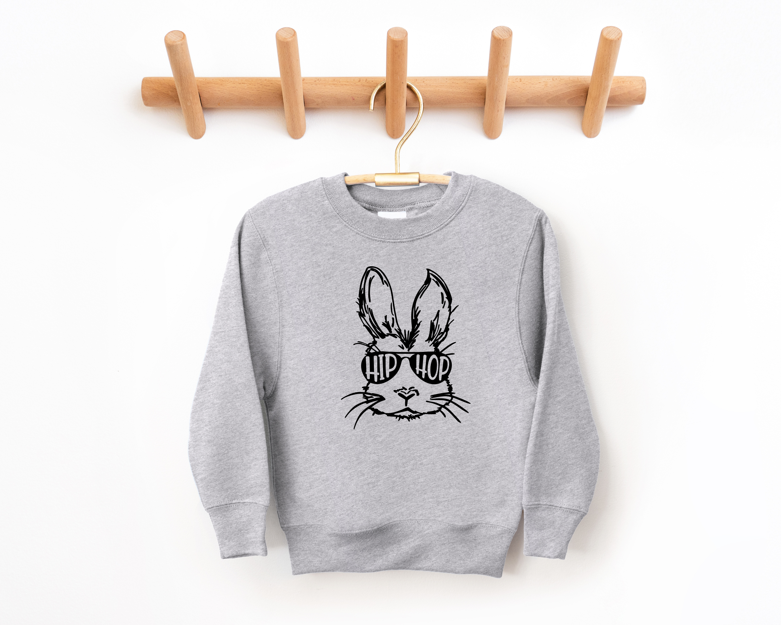 Hip hop bunny -- kids sweatshirt