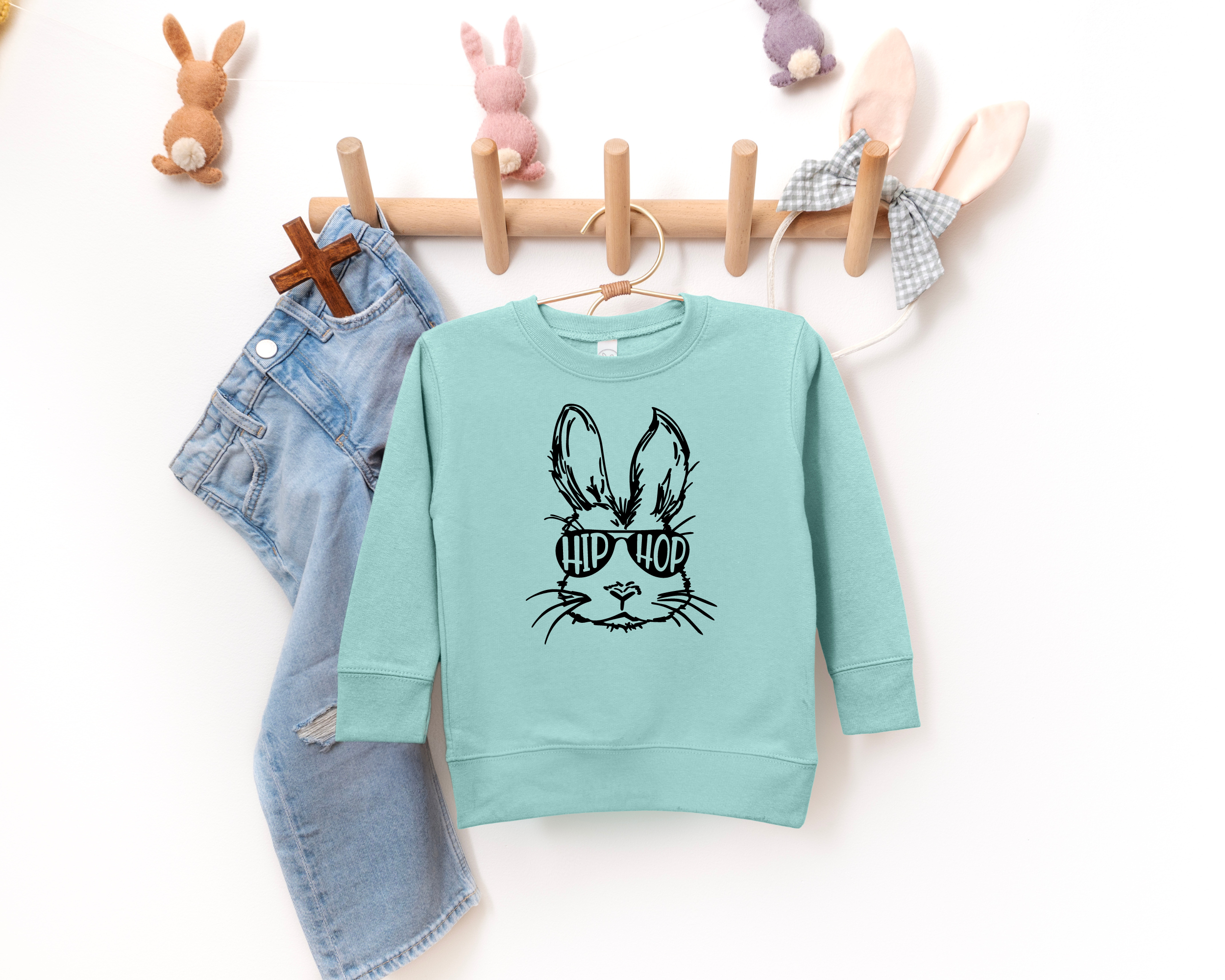 Hip hop bunny -- kids sweatshirt
