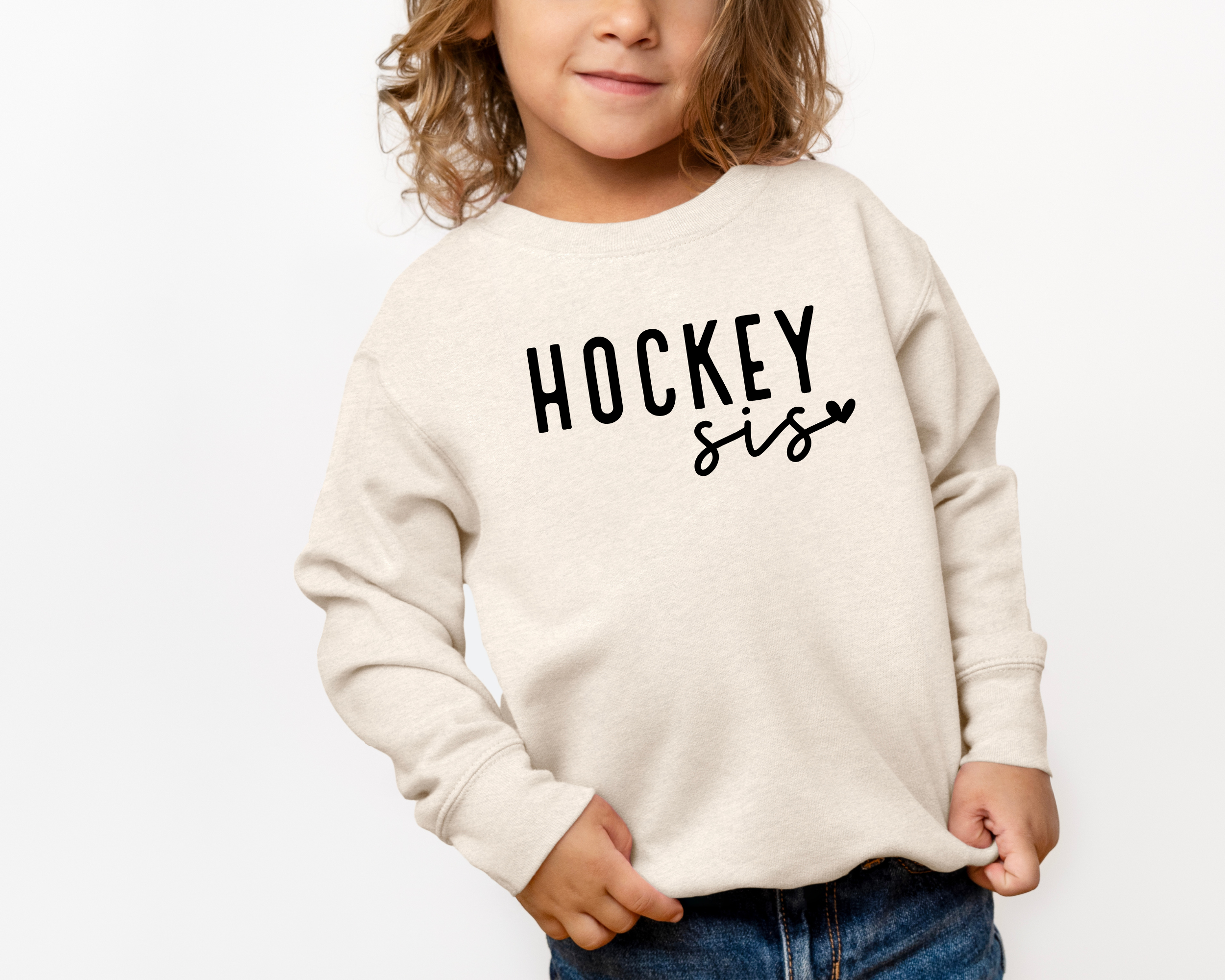 Hockey sis-- kids sweatshirt