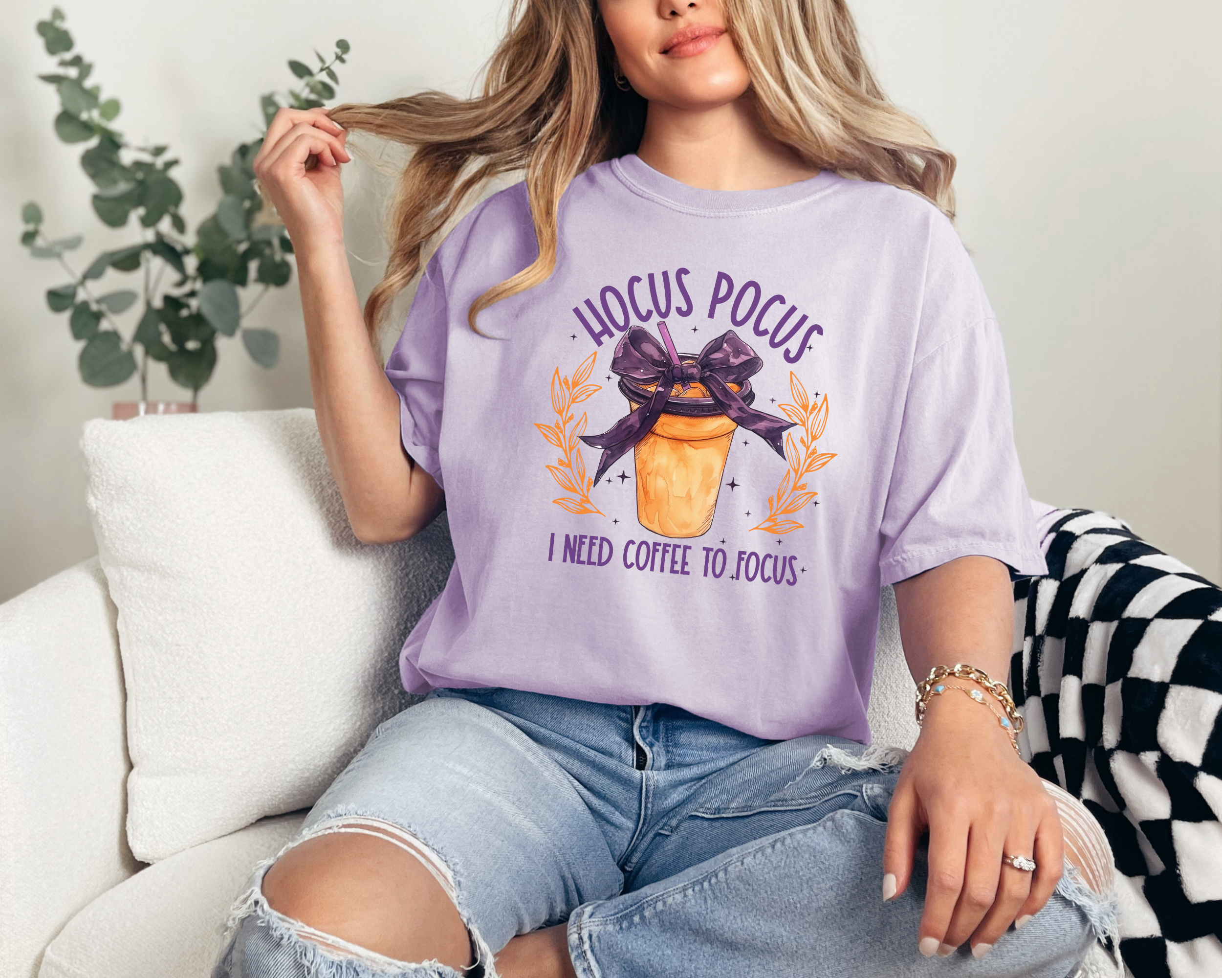 Hocus Pocus I Need Coffee To Focus Shirt | Fall Coffee Shirt