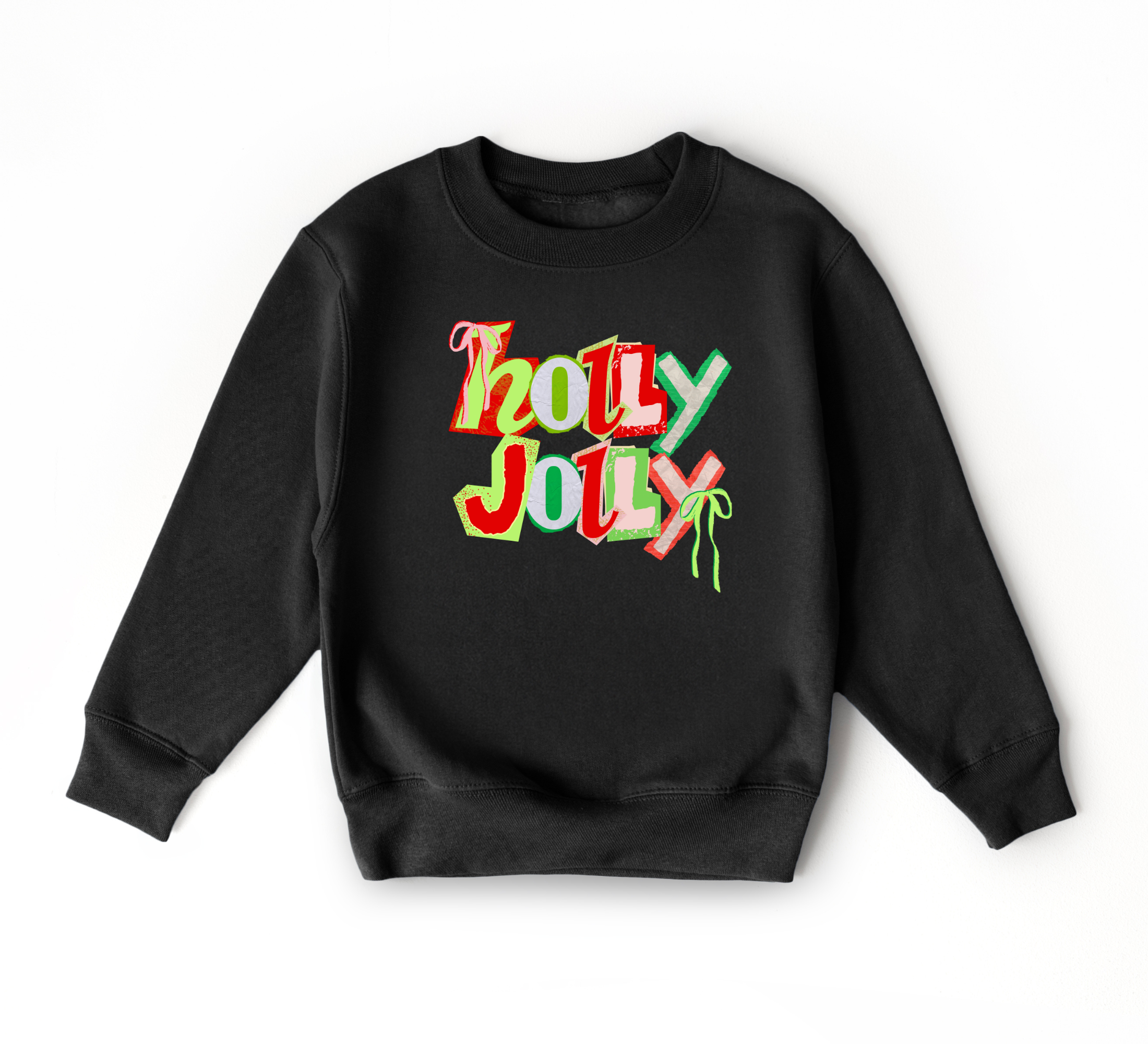 Holly Jolly Scrapbook Sweatshirt | Kids Christmas Shirt