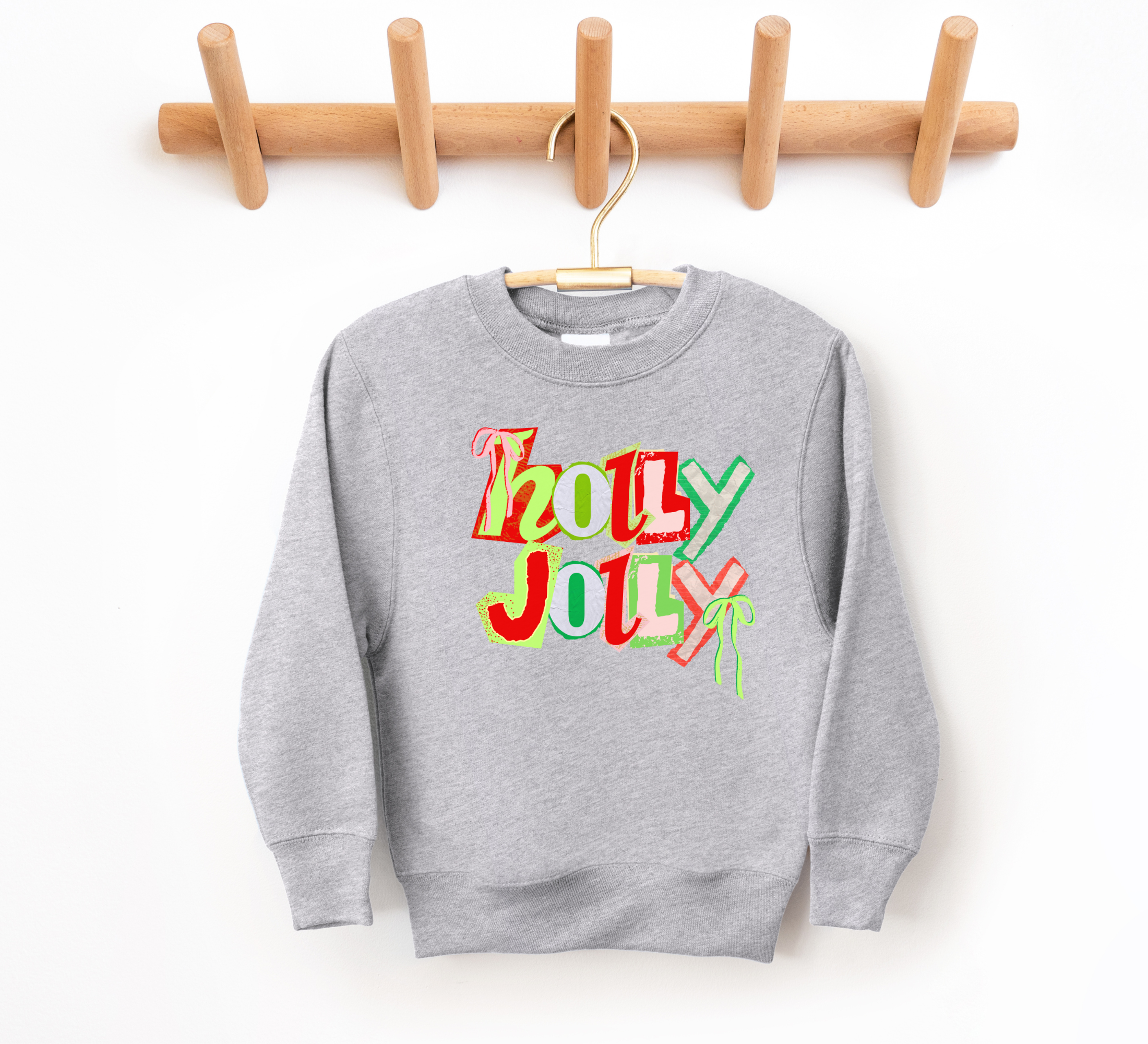 Holly Jolly Scrapbook Sweatshirt | Kids Christmas Shirt