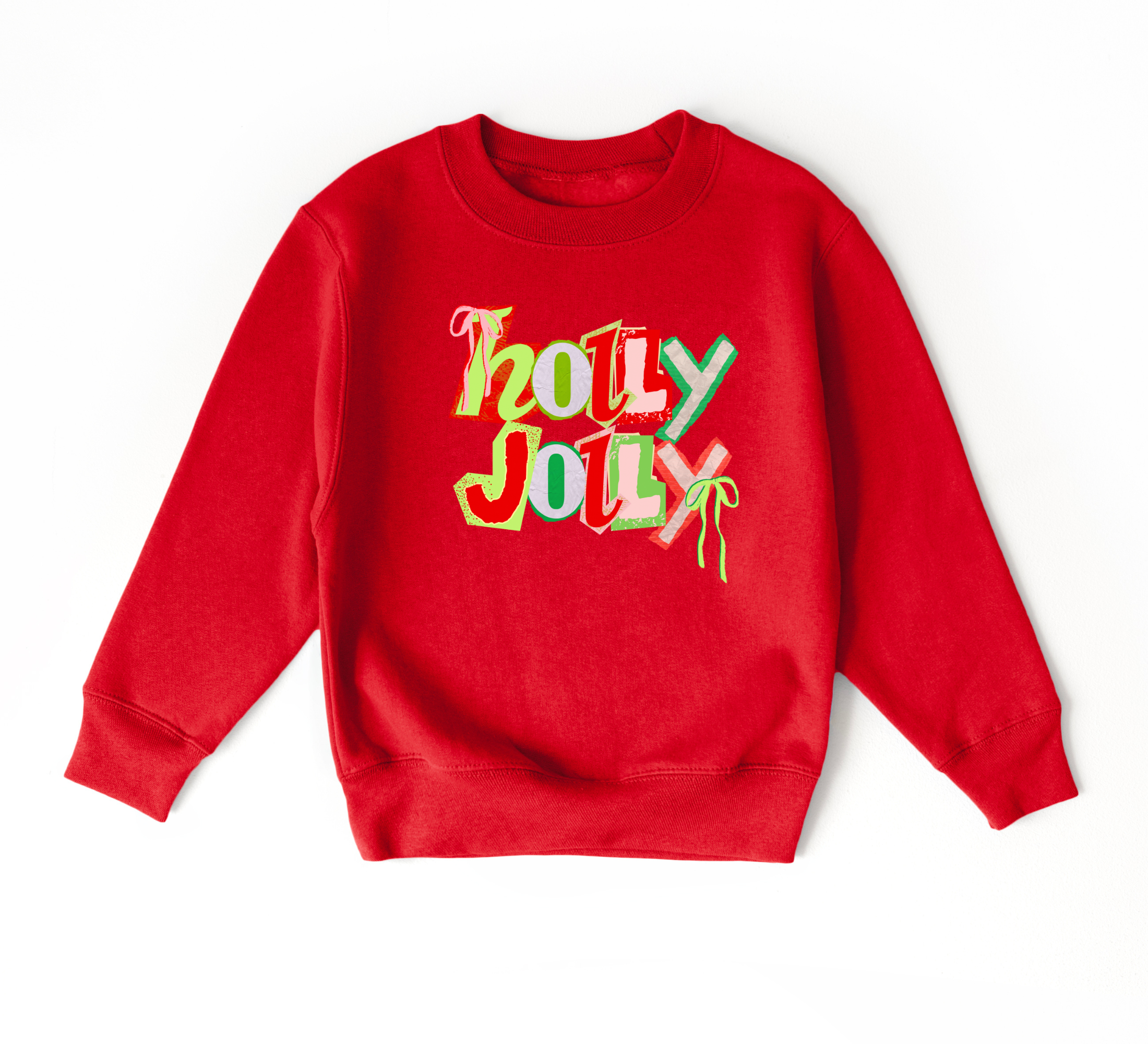 Holly Jolly Scrapbook Sweatshirt | Kids Christmas Shirt