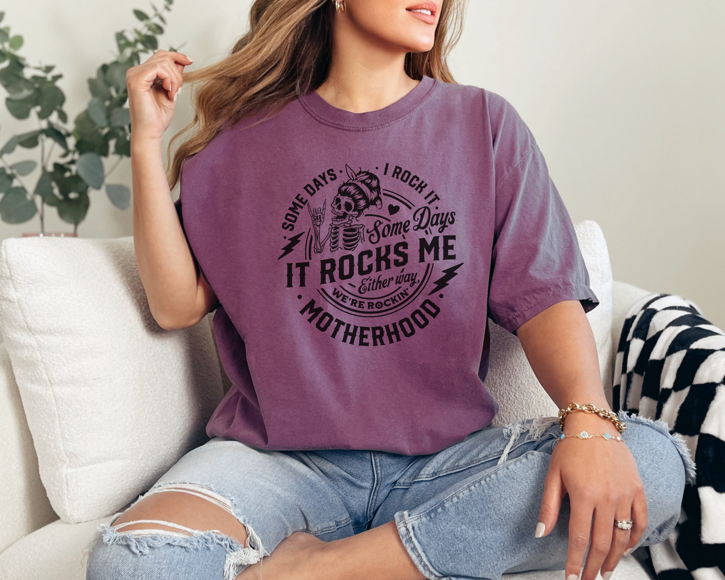 Motherhood Rocks Me T-Shirt | Funny Mom T-Shirt