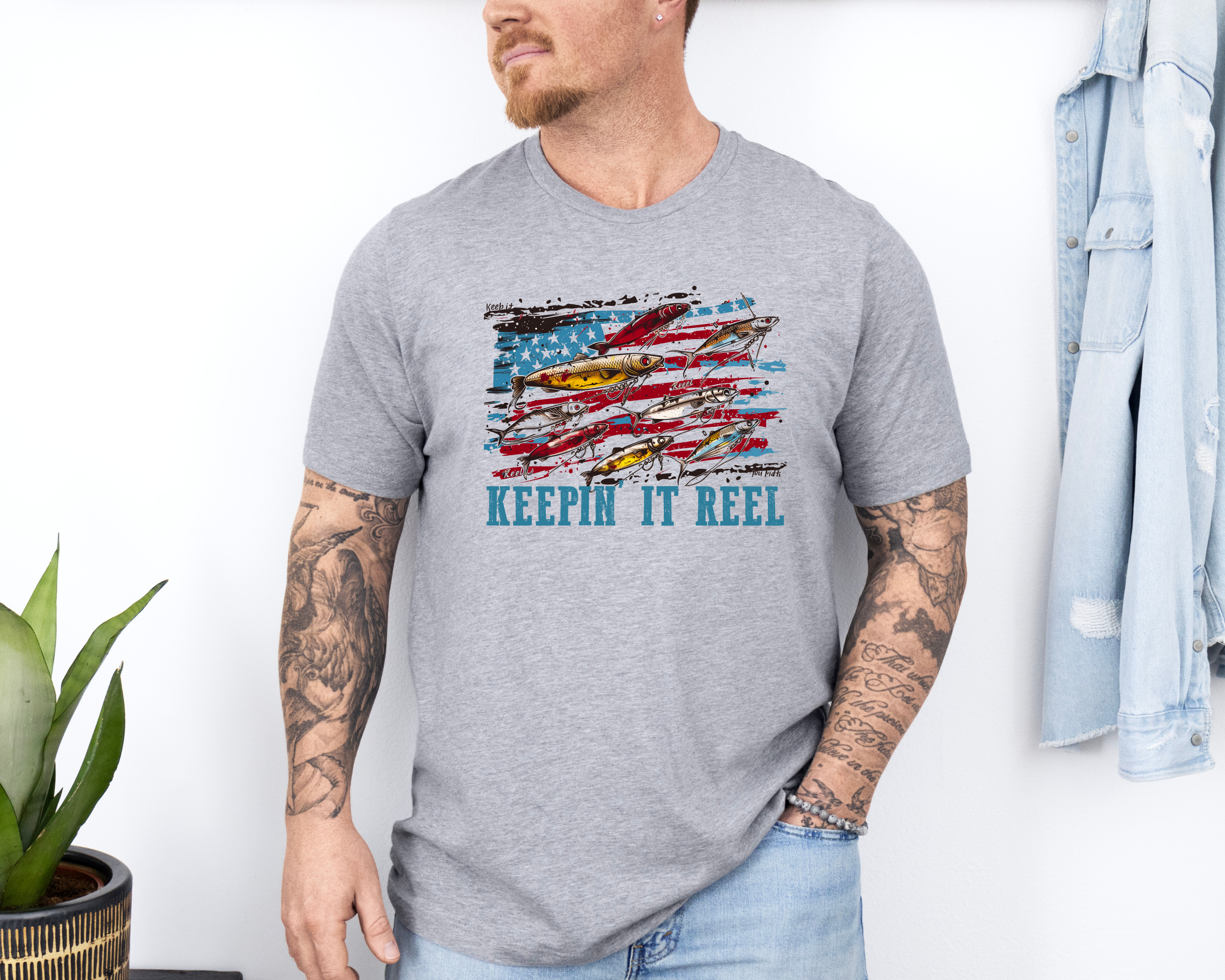 Keeping it Reel American Flag Shirt| Fishing Shirt