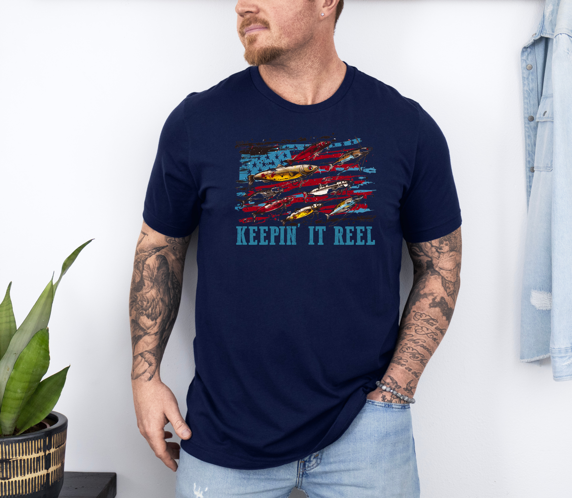 Keeping it Reel American Flag Shirt| Fishing Shirt