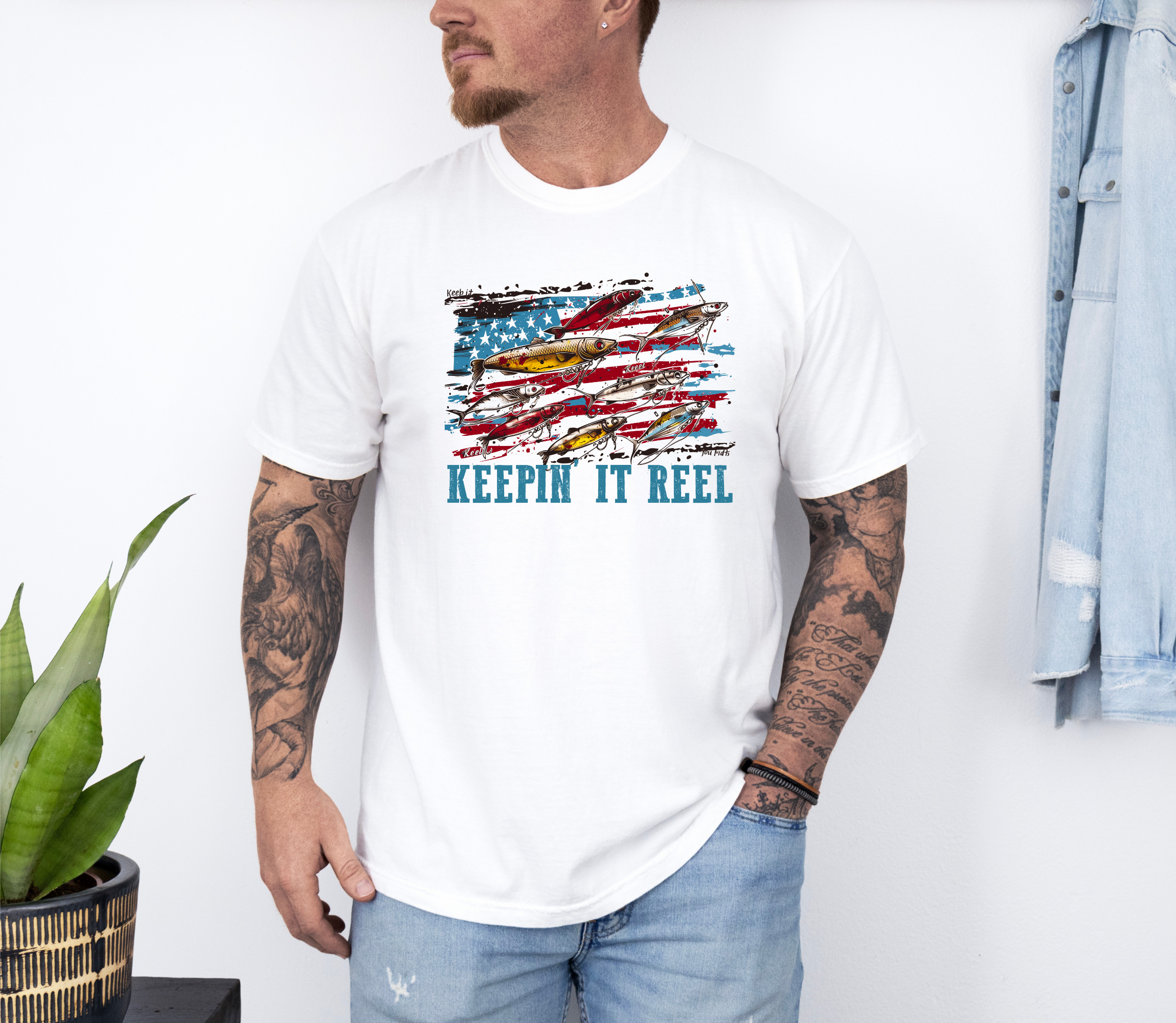 Keeping it Reel American Flag Shirt| Fishing Shirt