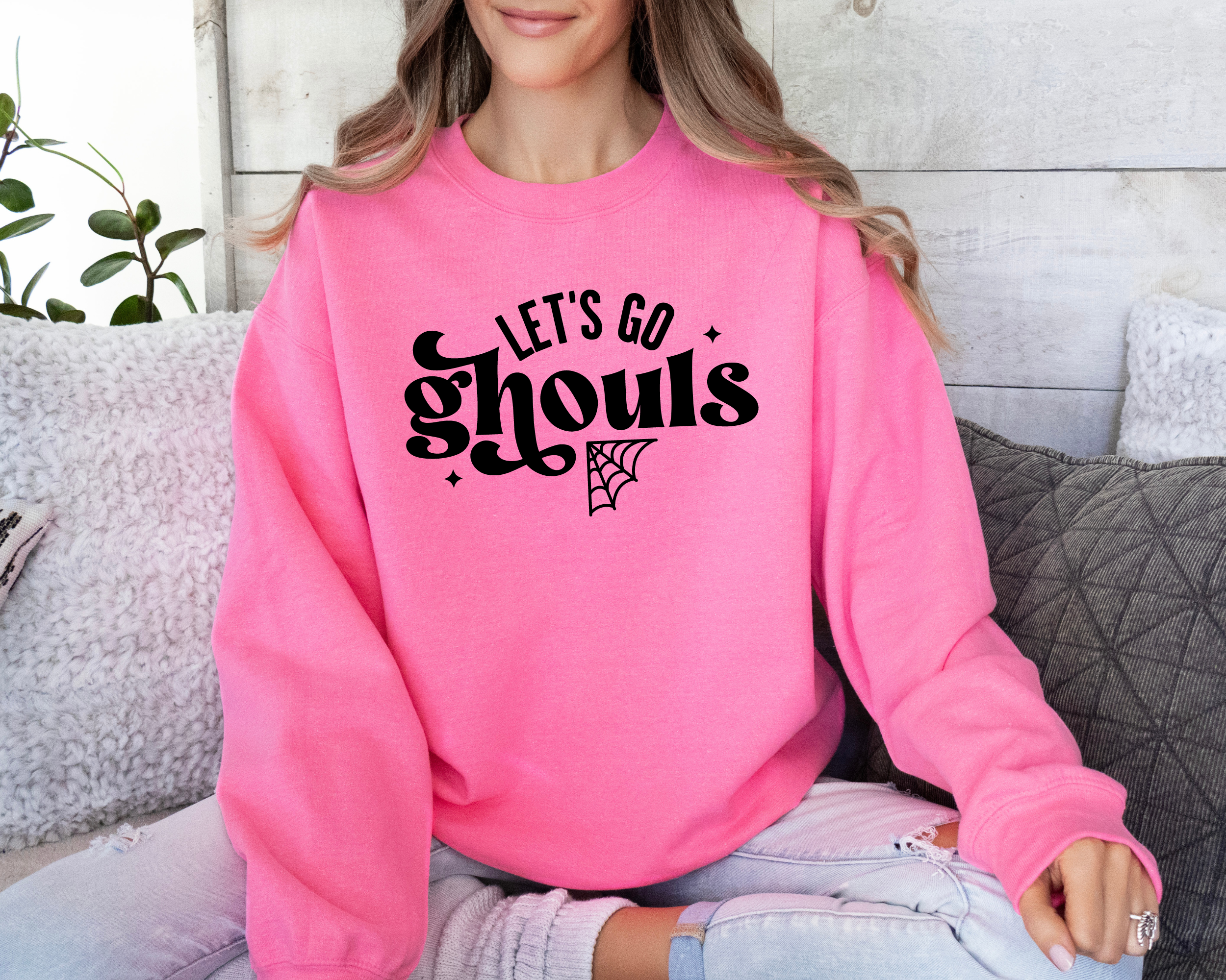 Let's Go Ghouls Kids Sweatshirt | Girls Halloween Sweatshirt