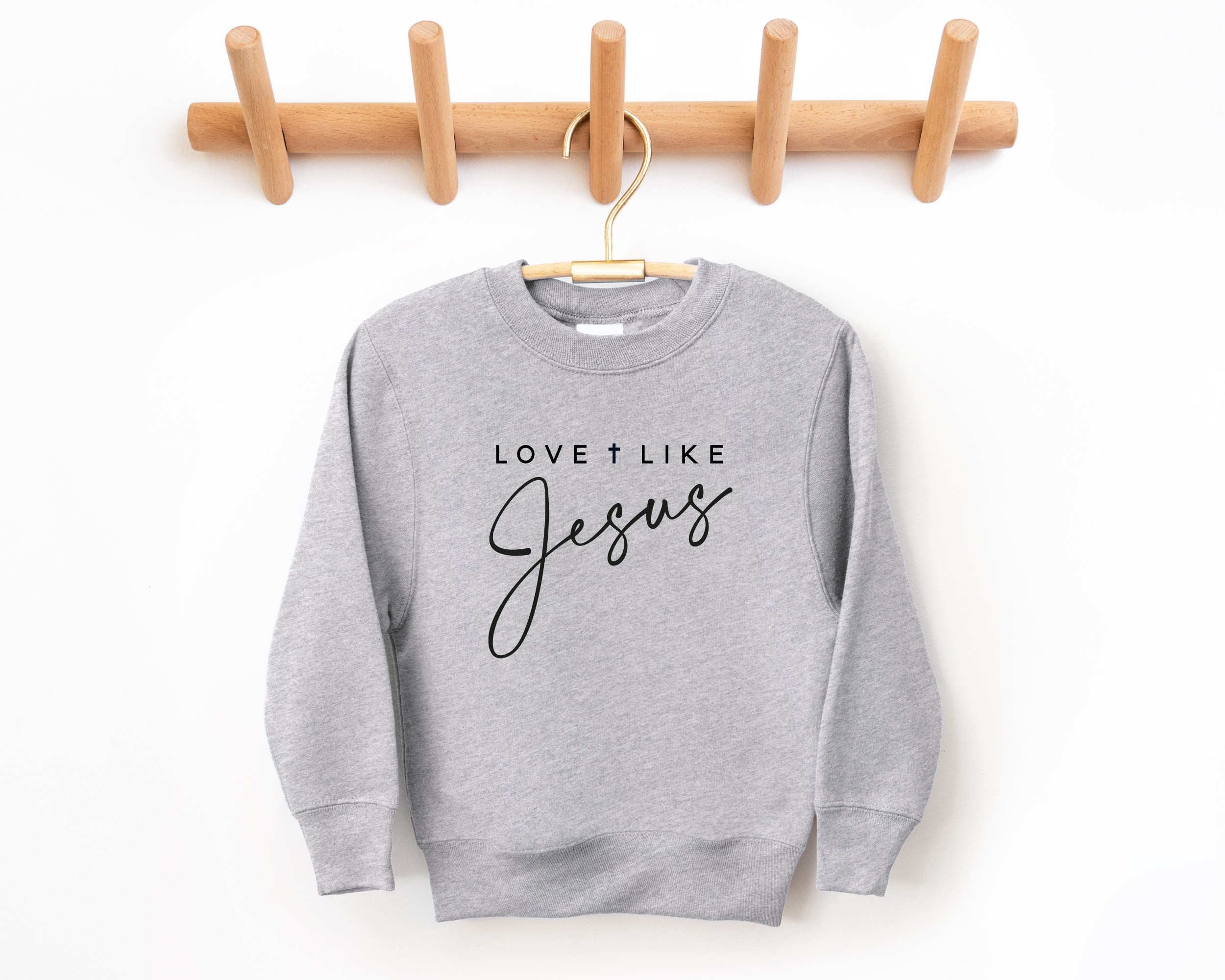 Love like jesus kids christian sweatshirt