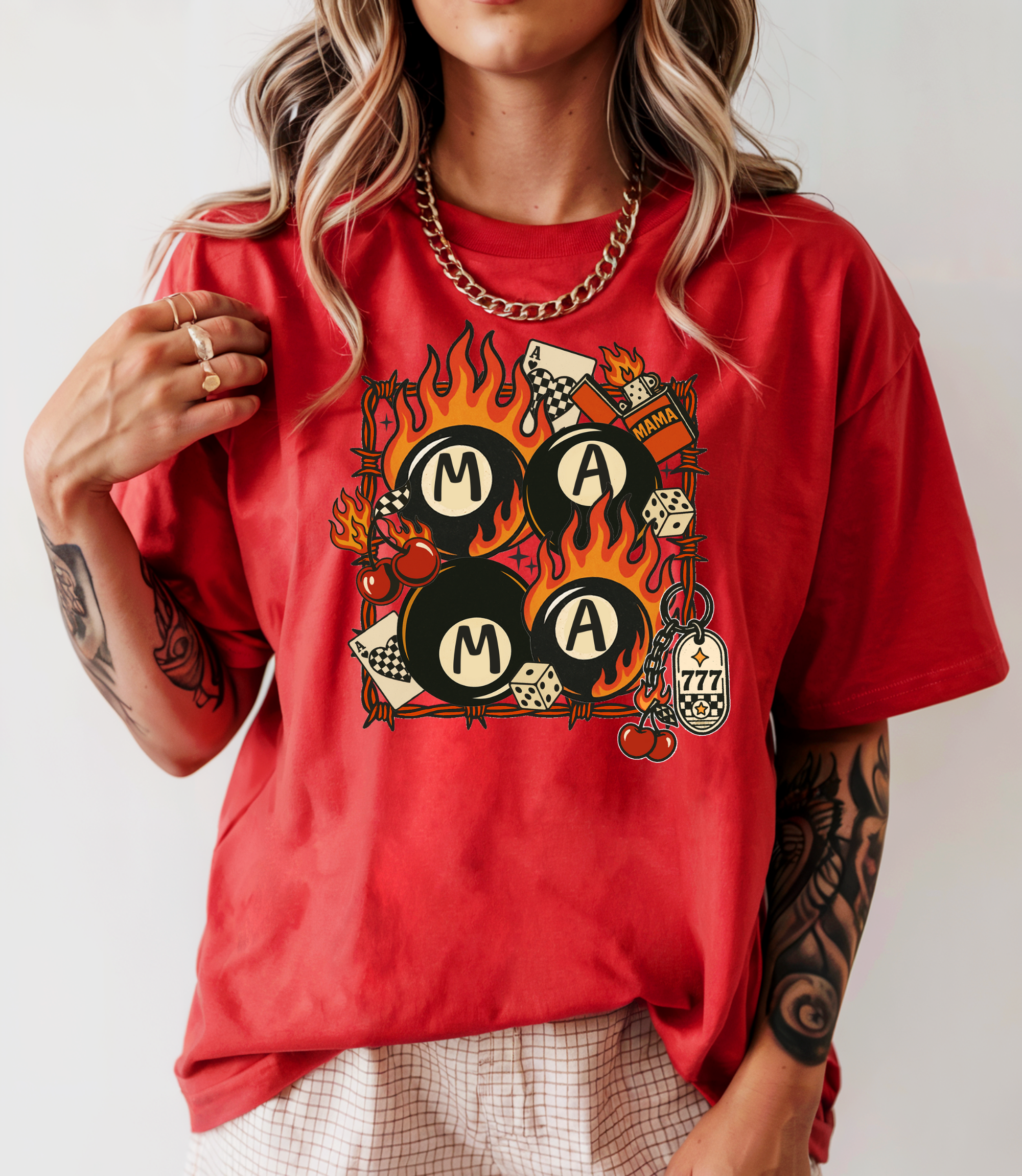 Mama 8 Ball Retro T-Shirt | Womens Retro-Inspired T-Shirt