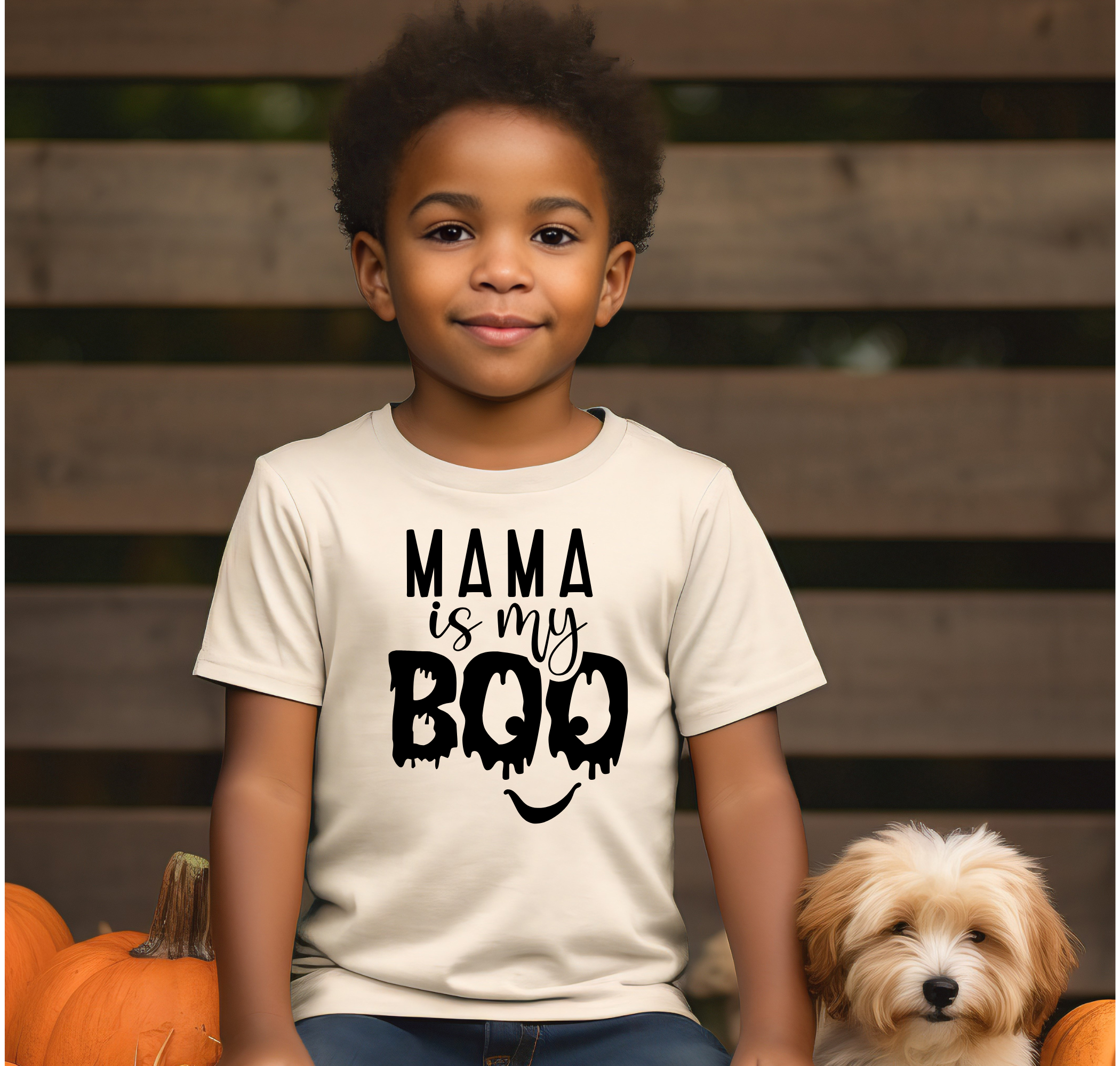 Mama Is My Boo T-Shirt | Toddler Halloween Shirt