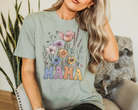 boho wildflower mama tshirt 