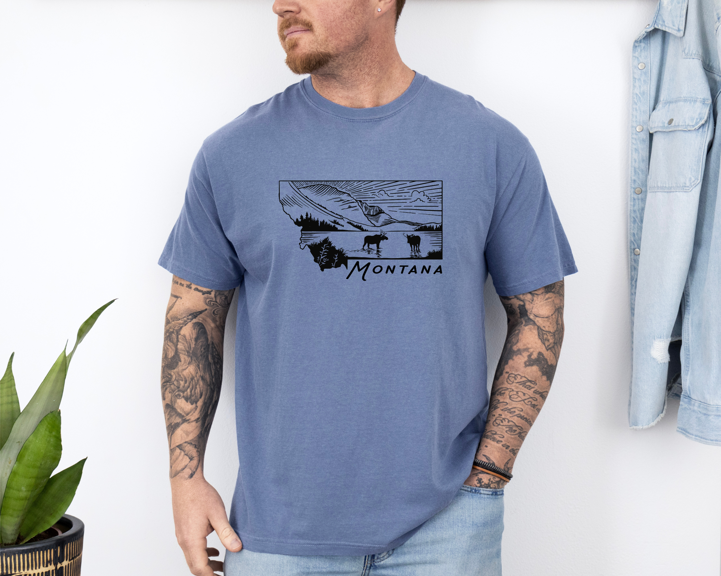 unisex style Montana state tshirt 