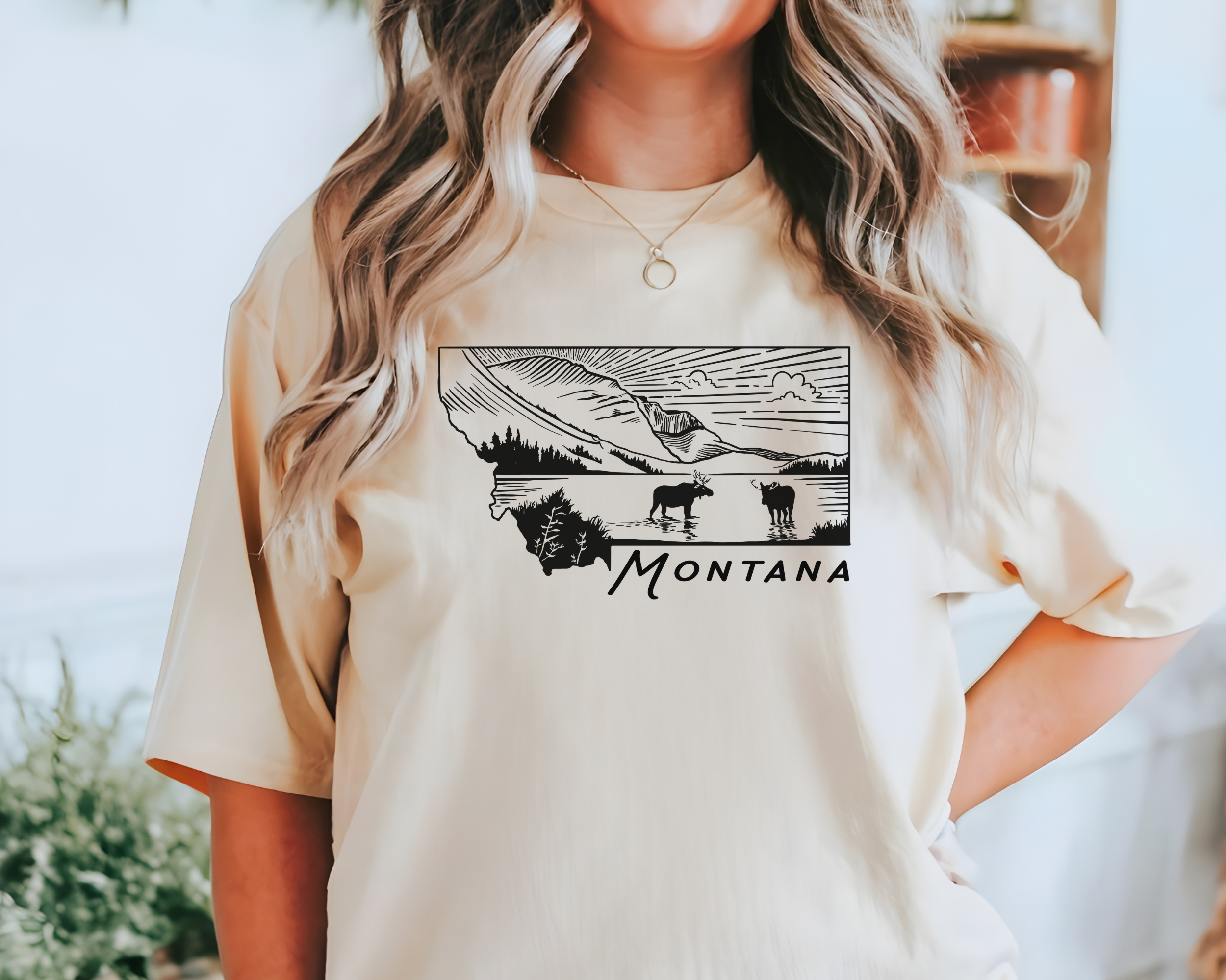unisex style Montana state tshirt 