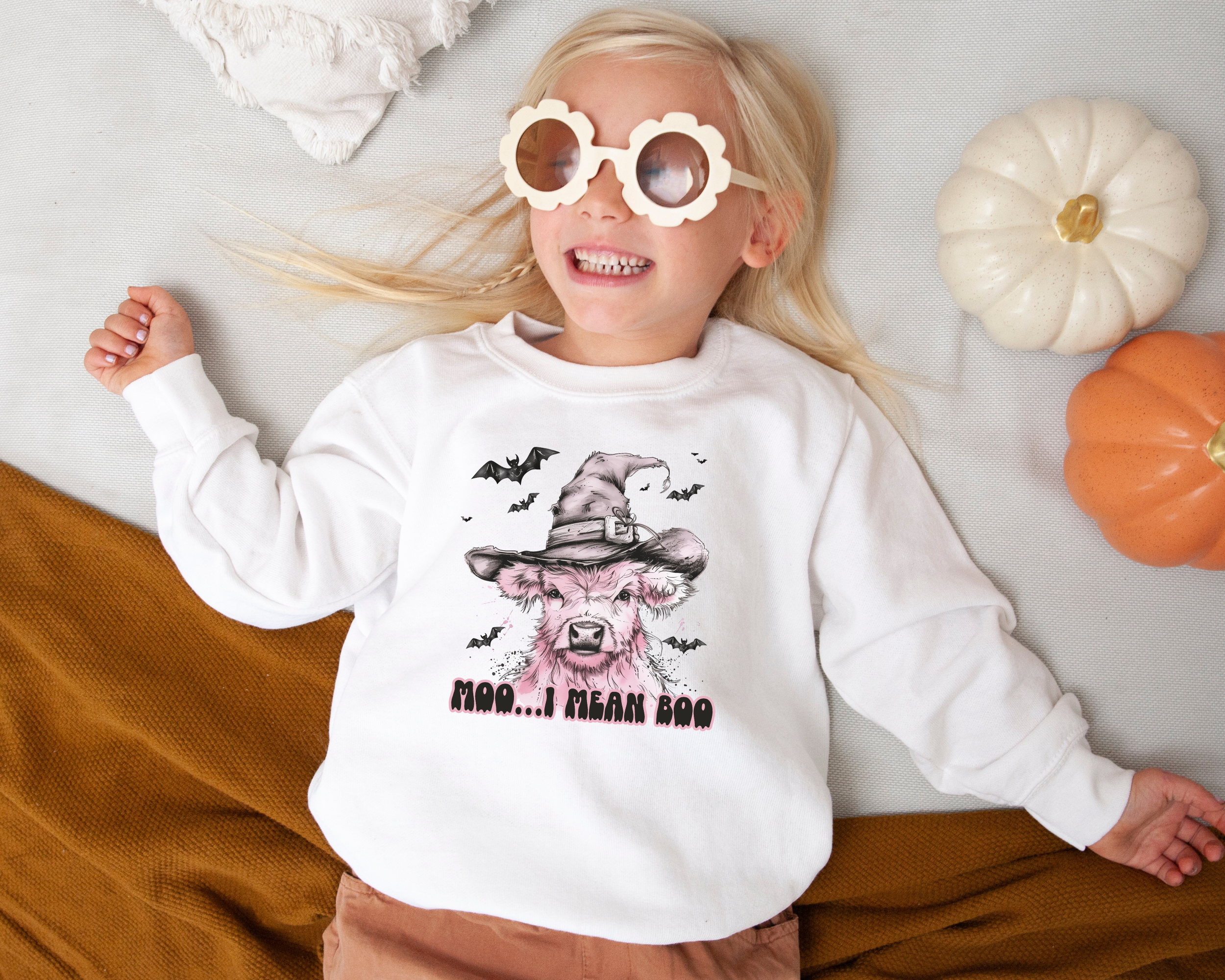 Boo I Mean Moo Sweatshirt| Funny Halloween Sweatshirt