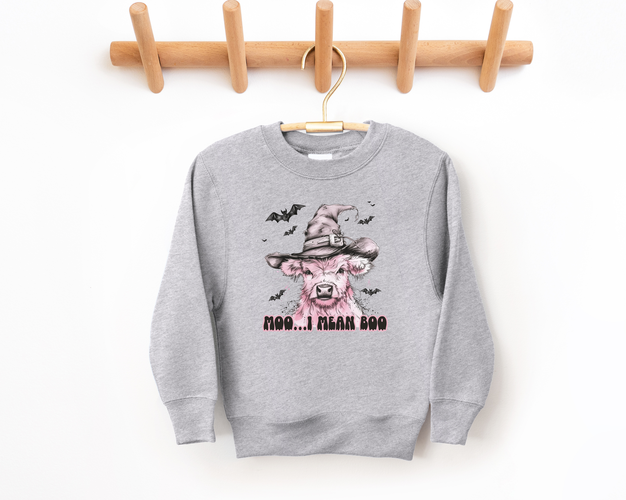 Boo I Mean Moo Sweatshirt| Funny Halloween Sweatshirt