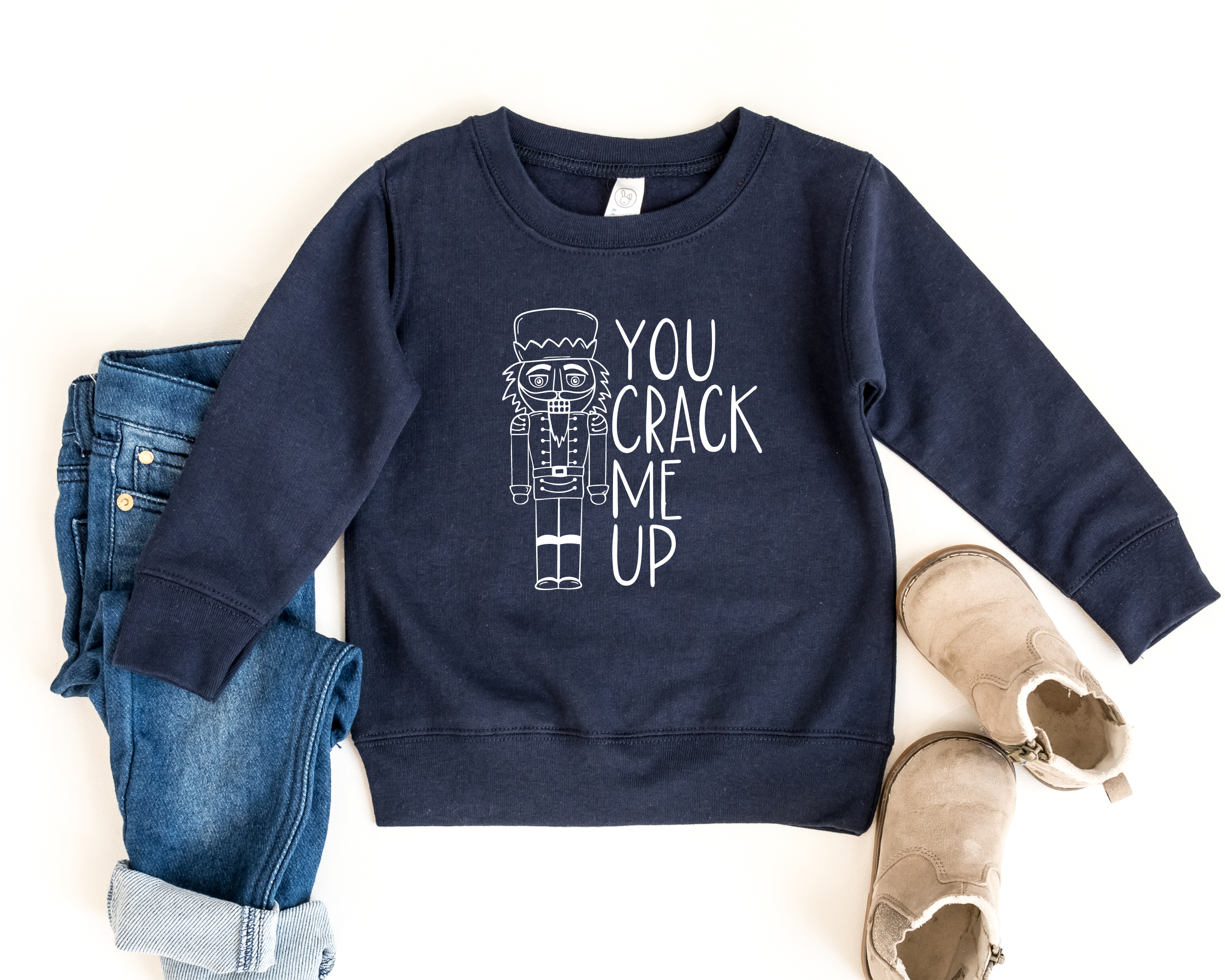 You Crack Me Up Nutcracker Sweatshirt | Funny Toddler Christmas Sweatshirt