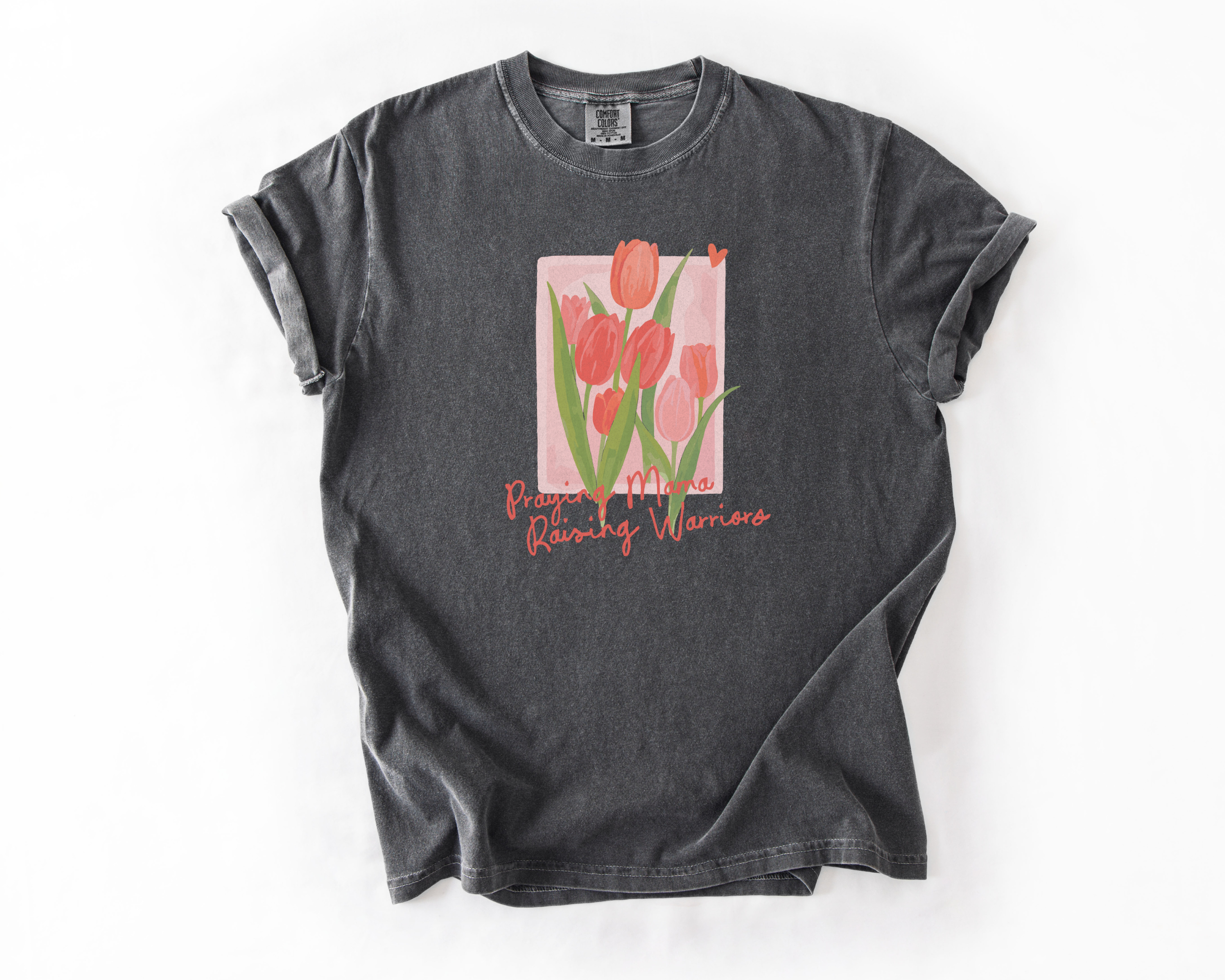 Praying Mama Raising Warriors Tee | Christian Mom Shirt