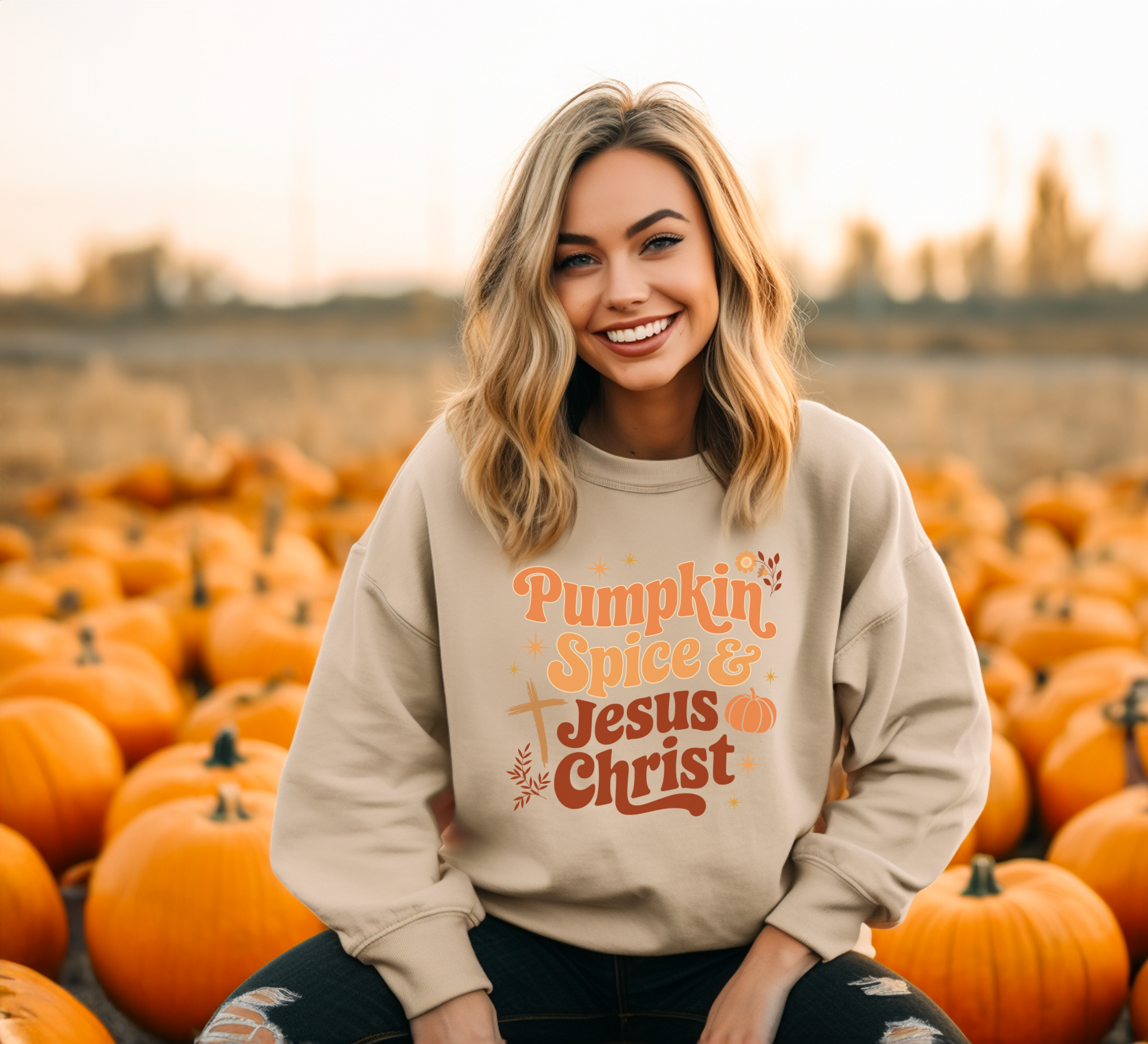 Pumpkin Spice & Jesus Christ Sweatshirt | Christian Crewneck