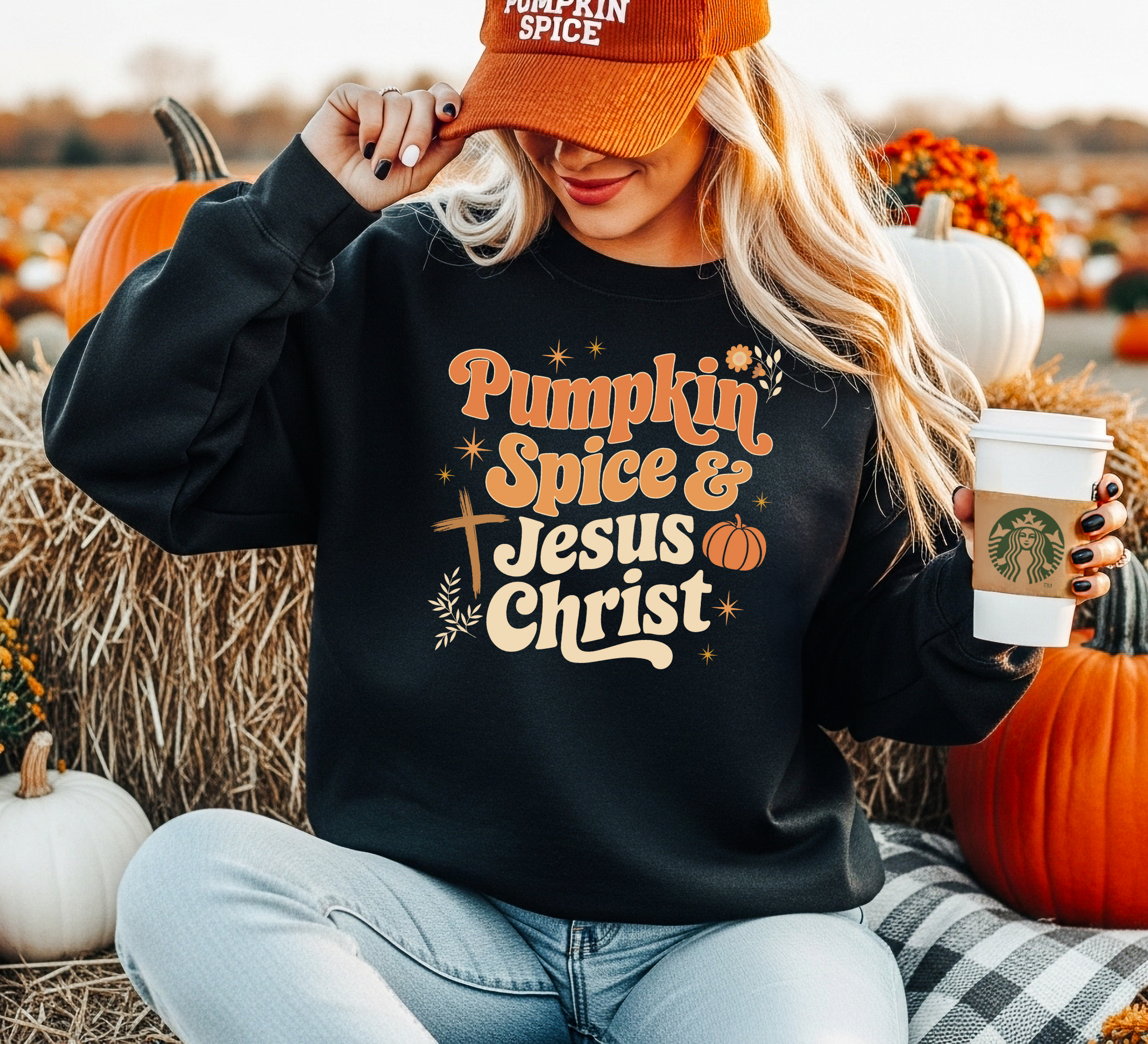 Pumpkin Spice & Jesus Christ Sweatshirt | Christian Crewneck