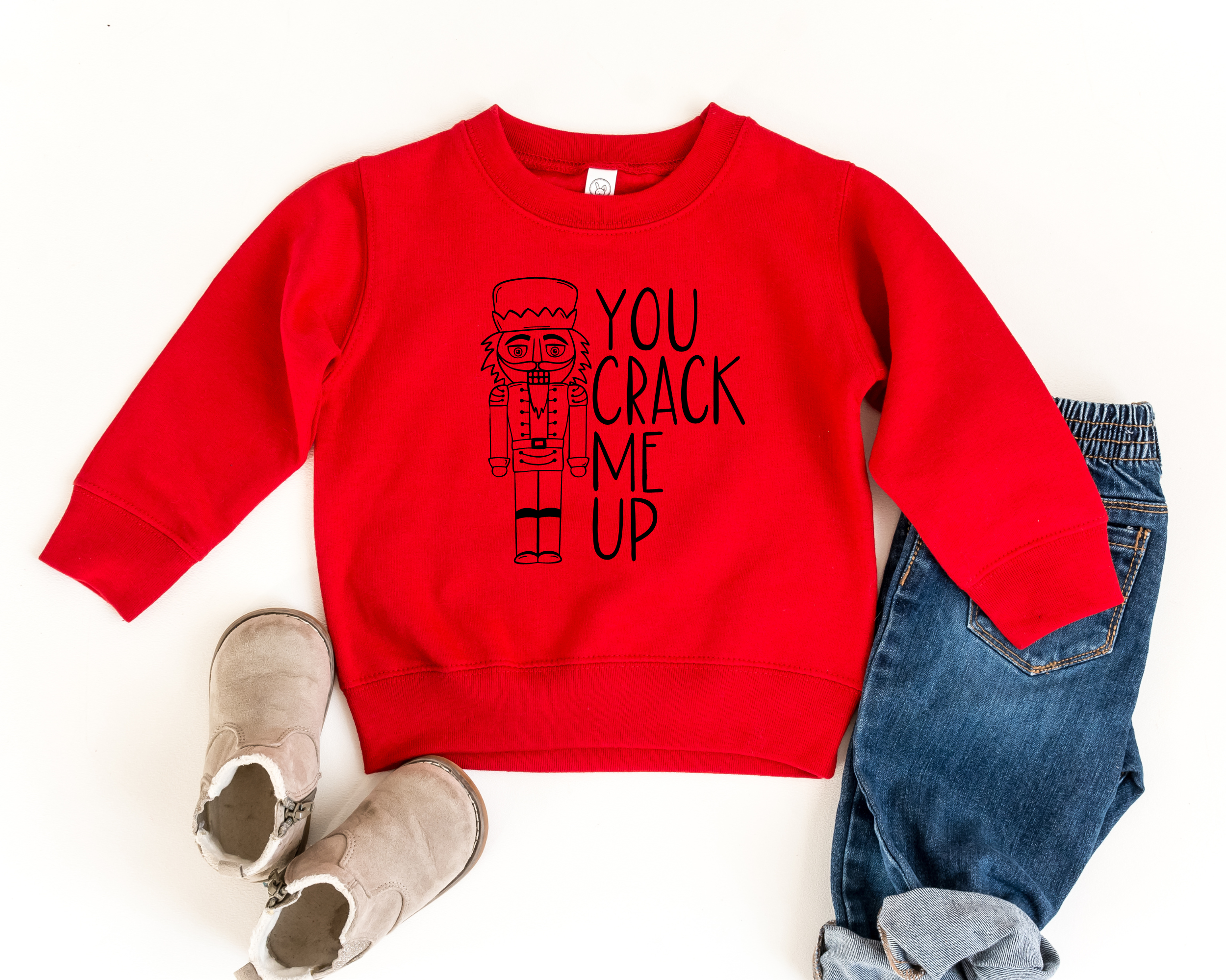 You Crack Me Up Nutcracker Sweatshirt | Funny Toddler Christmas Sweatshirt