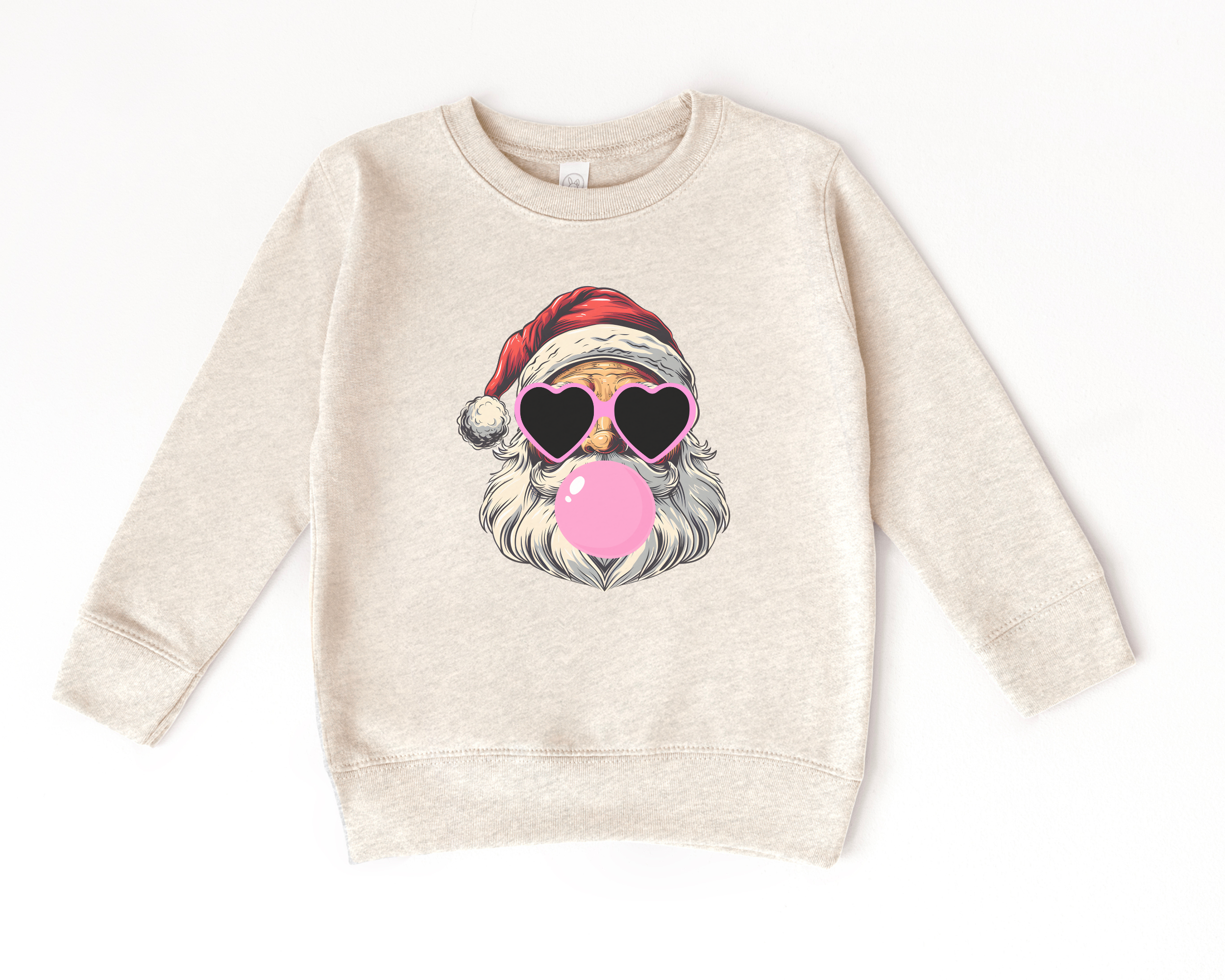 Bubble Gum Santa Sweatshirt|  Girls Christmas Sweatshirt