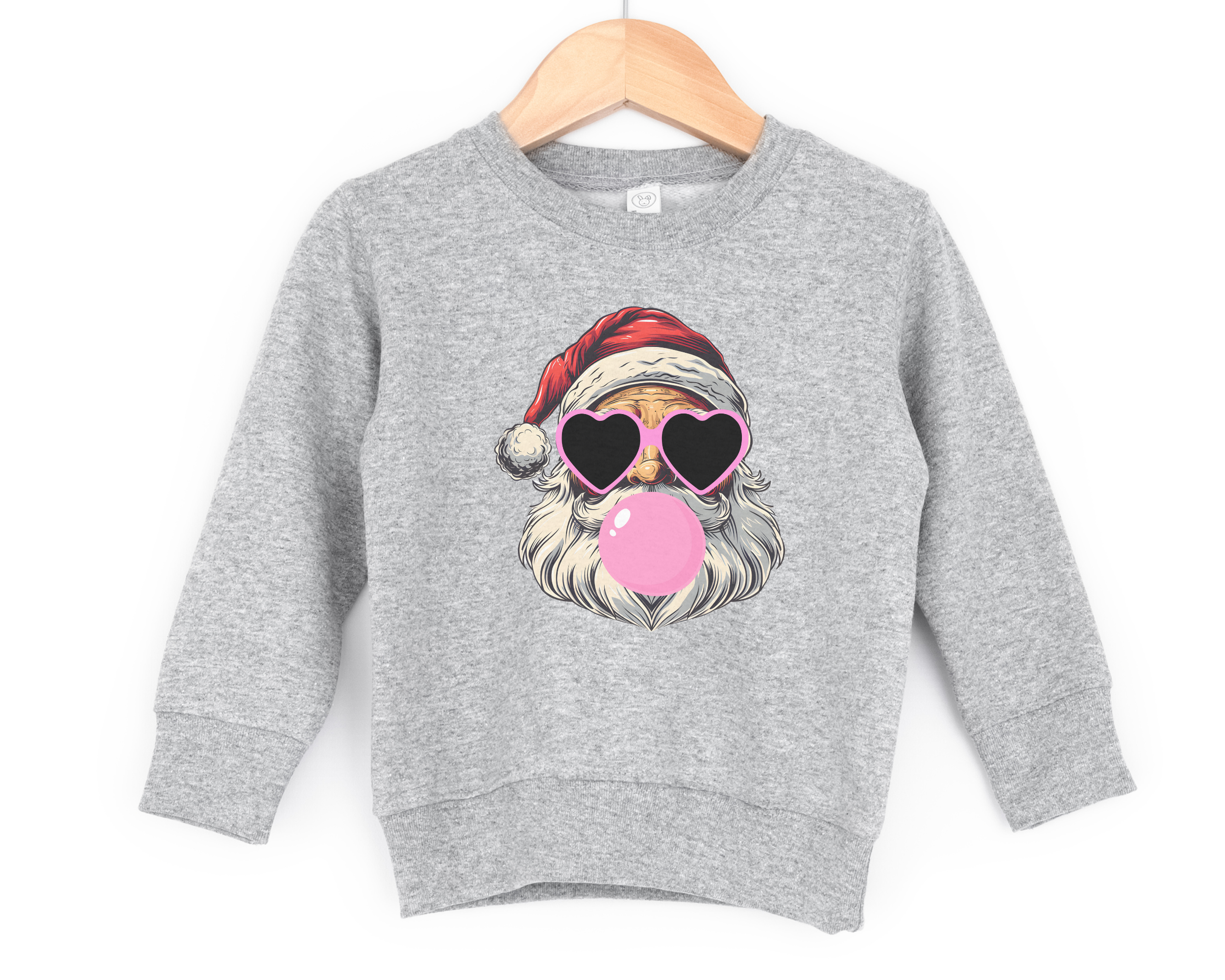 Bubble Gum Santa Sweatshirt|  Girls Christmas Sweatshirt