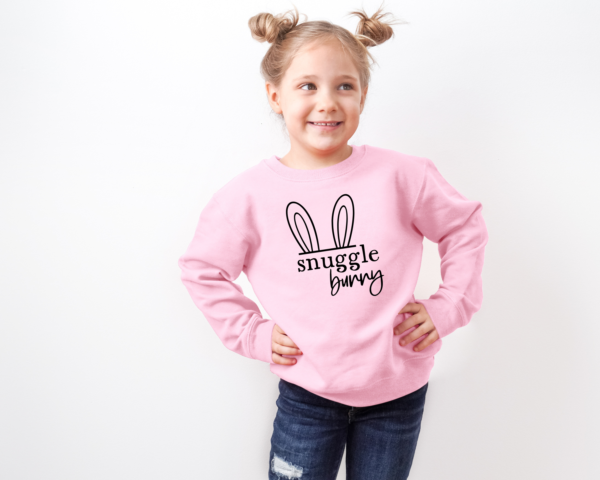 Snuggle bunny -- Kids Easter Sweatshirt