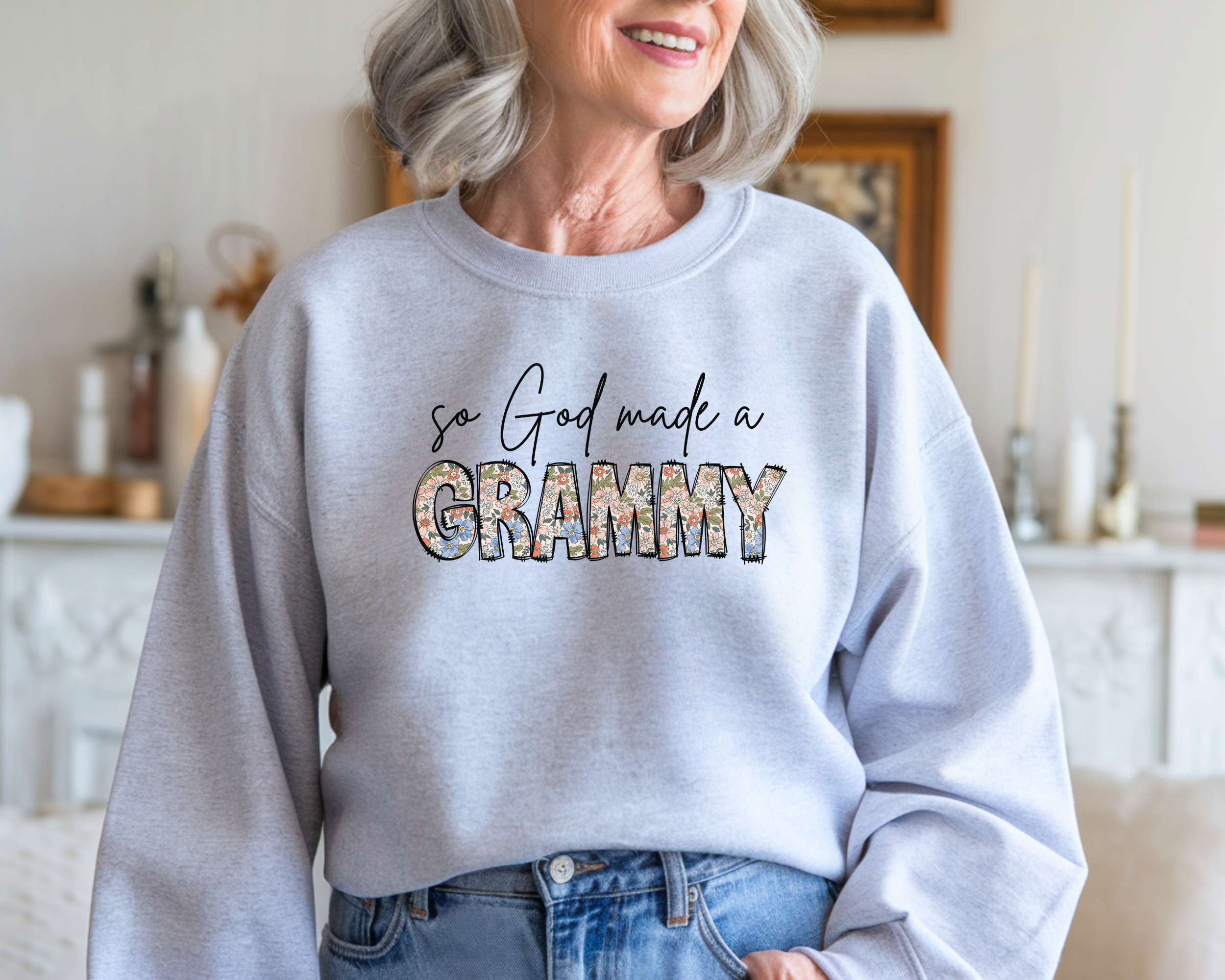 So God Made A Grammy Sweatshirt | Christian Shirts