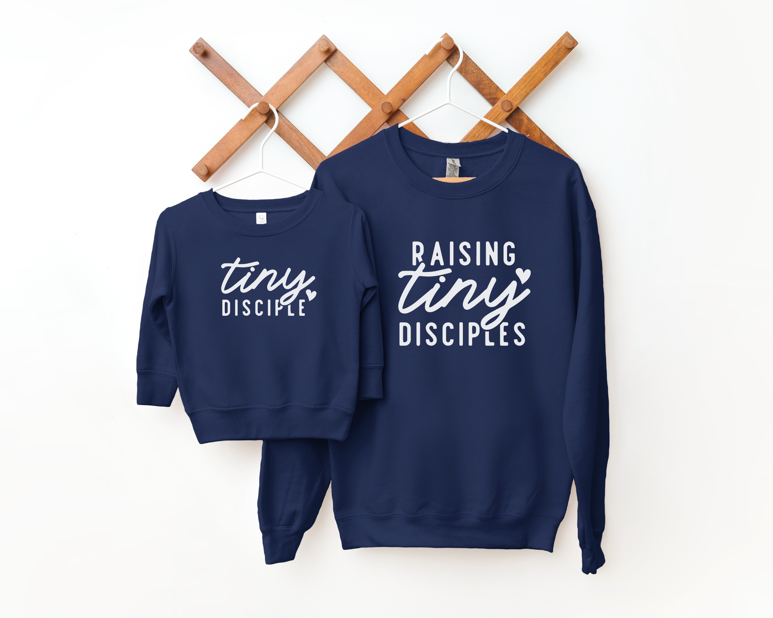 Raising Tiny Disciples Matching Sweatshirts | Christian Mom and Me Sweatshirts