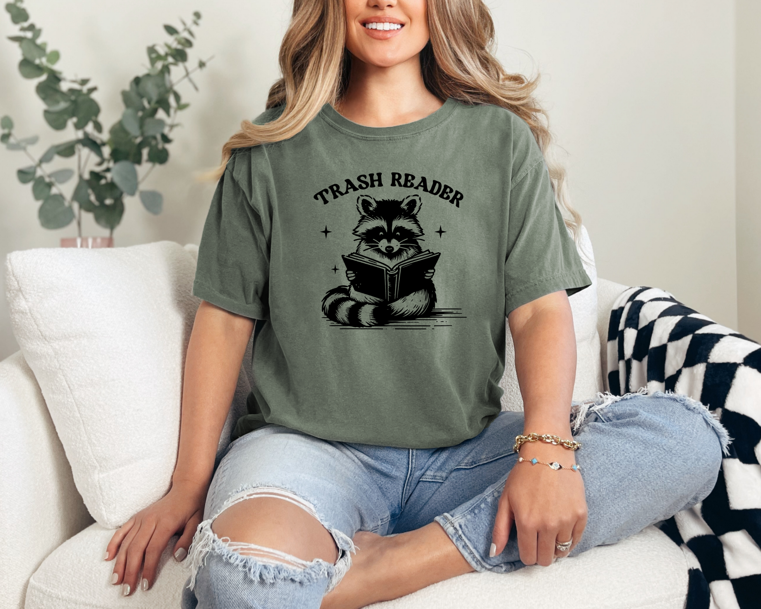 Trash reader raccoon tshirt | Bookish Shirt