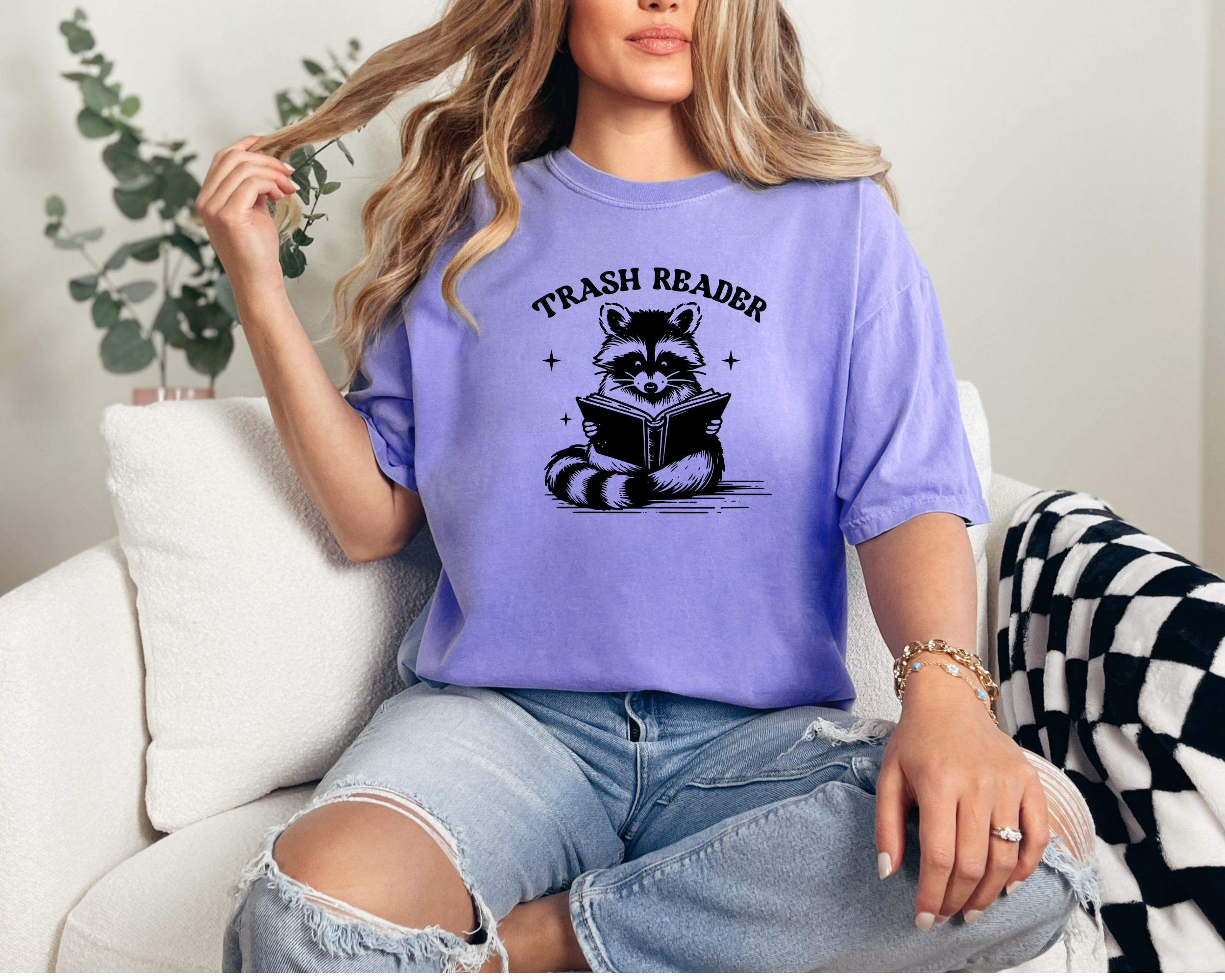 Trash reader raccoon tshirt | Bookish Shirt