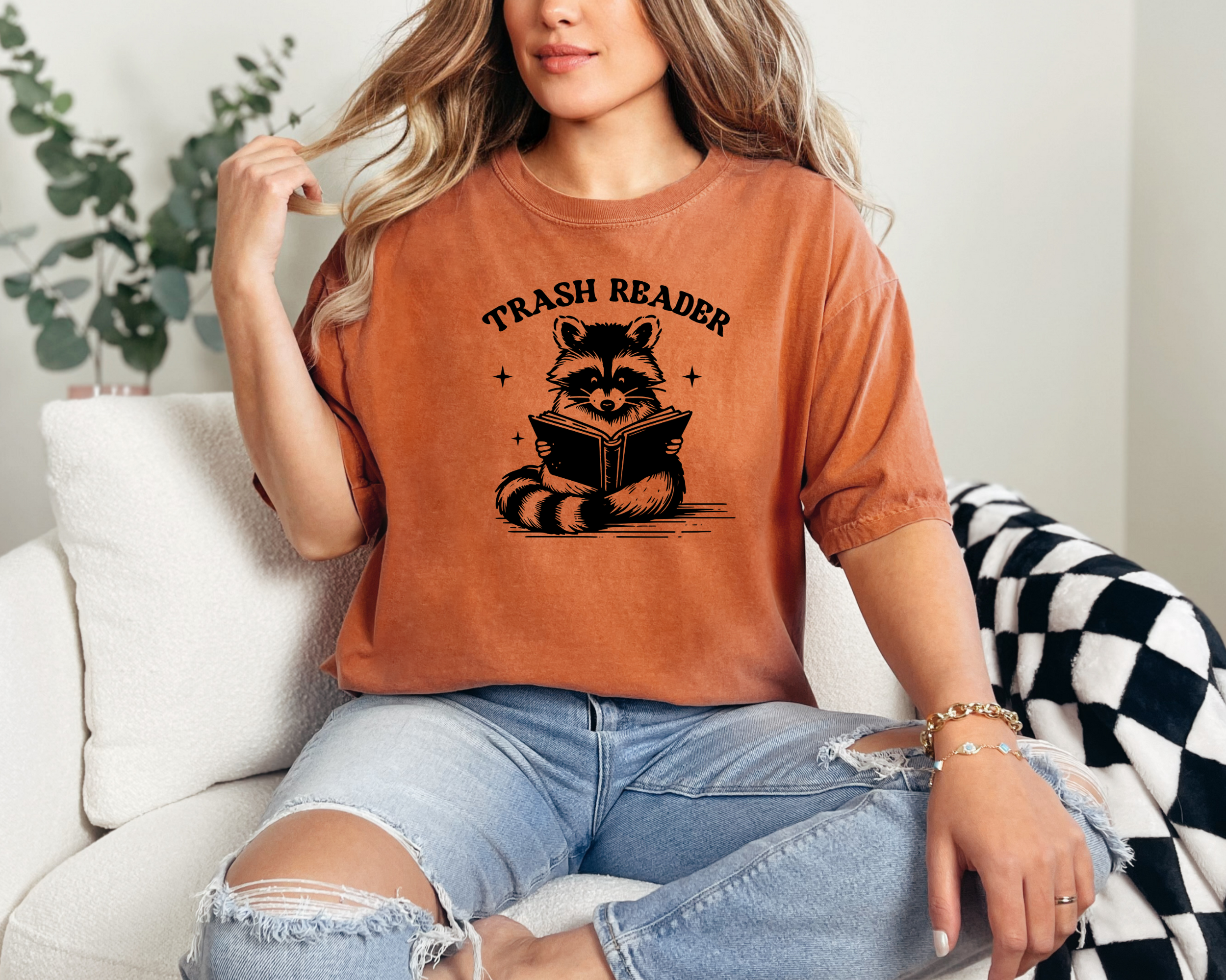 Trash reader raccoon tshirt | Bookish Shirt
