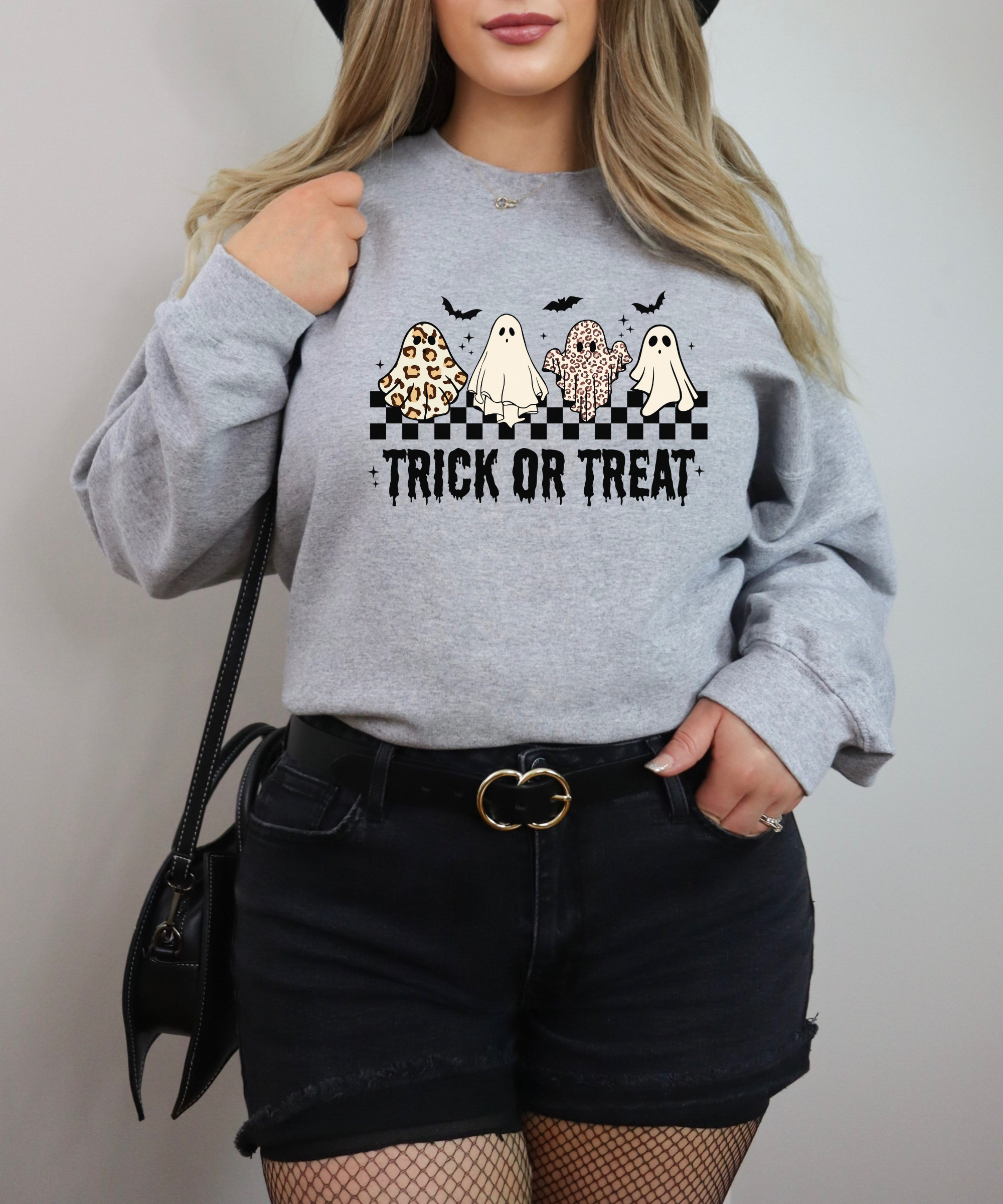 Retro Trick or Treat Sweatshirt | Women's Halloween Sweatshirt