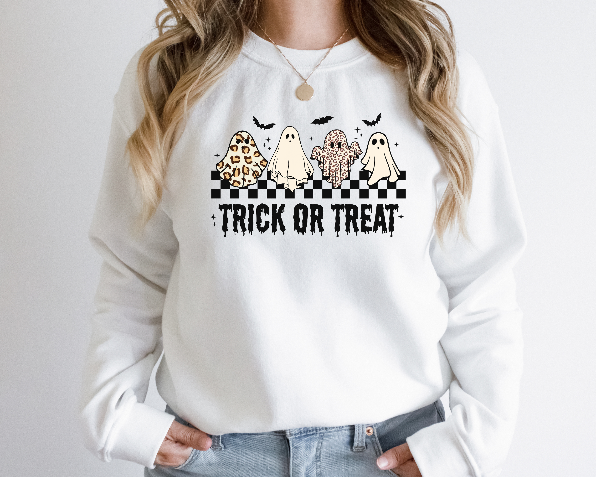 Retro Trick or Treat Sweatshirt | Women's Halloween Sweatshirt